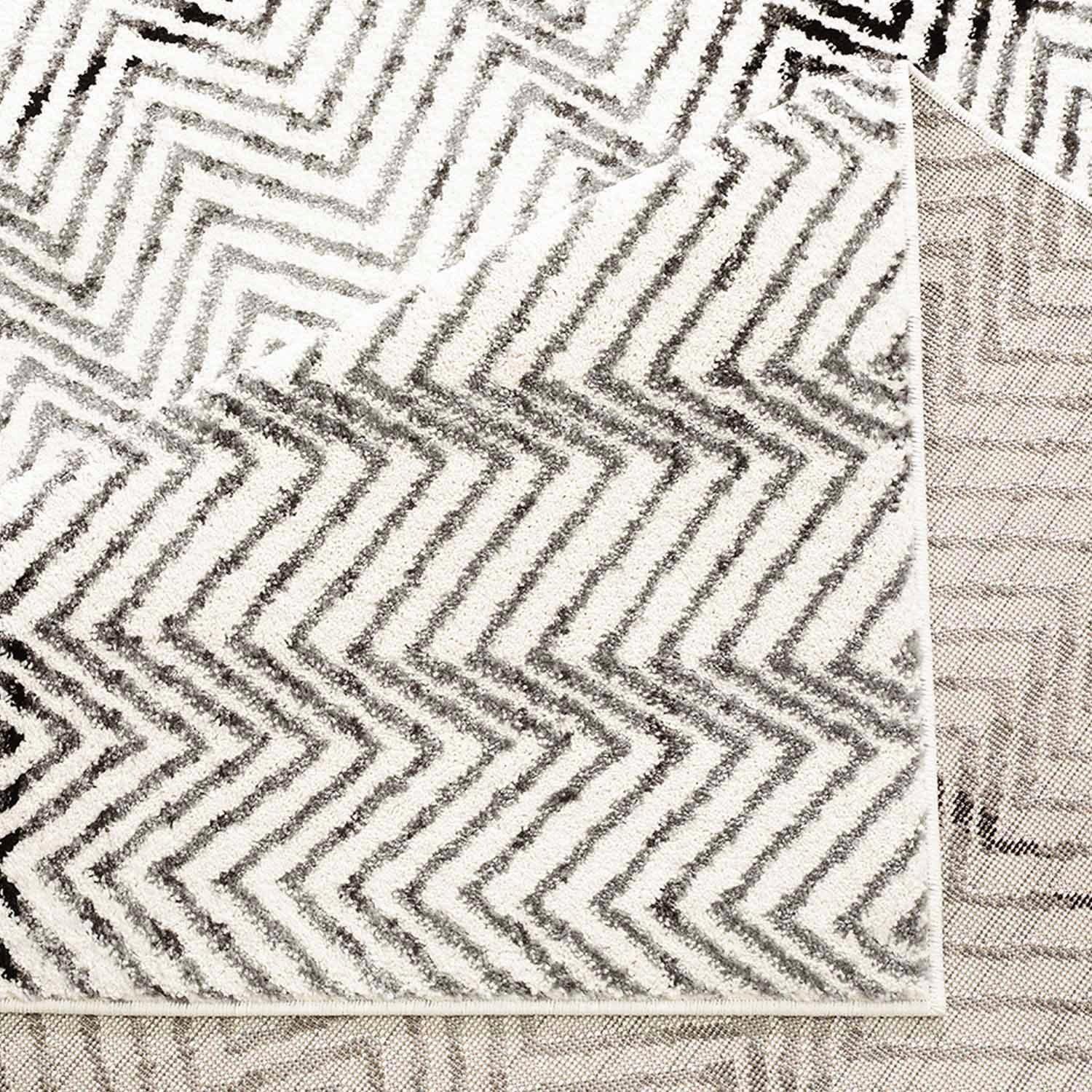 Teppich CARPET CITY "Moda 1138" Gr. 7, grau, B:80cm H:11mm L:300cm, Kunstfaser, Teppiche, Teppich, Kurzflor, Wohnzimmer 3