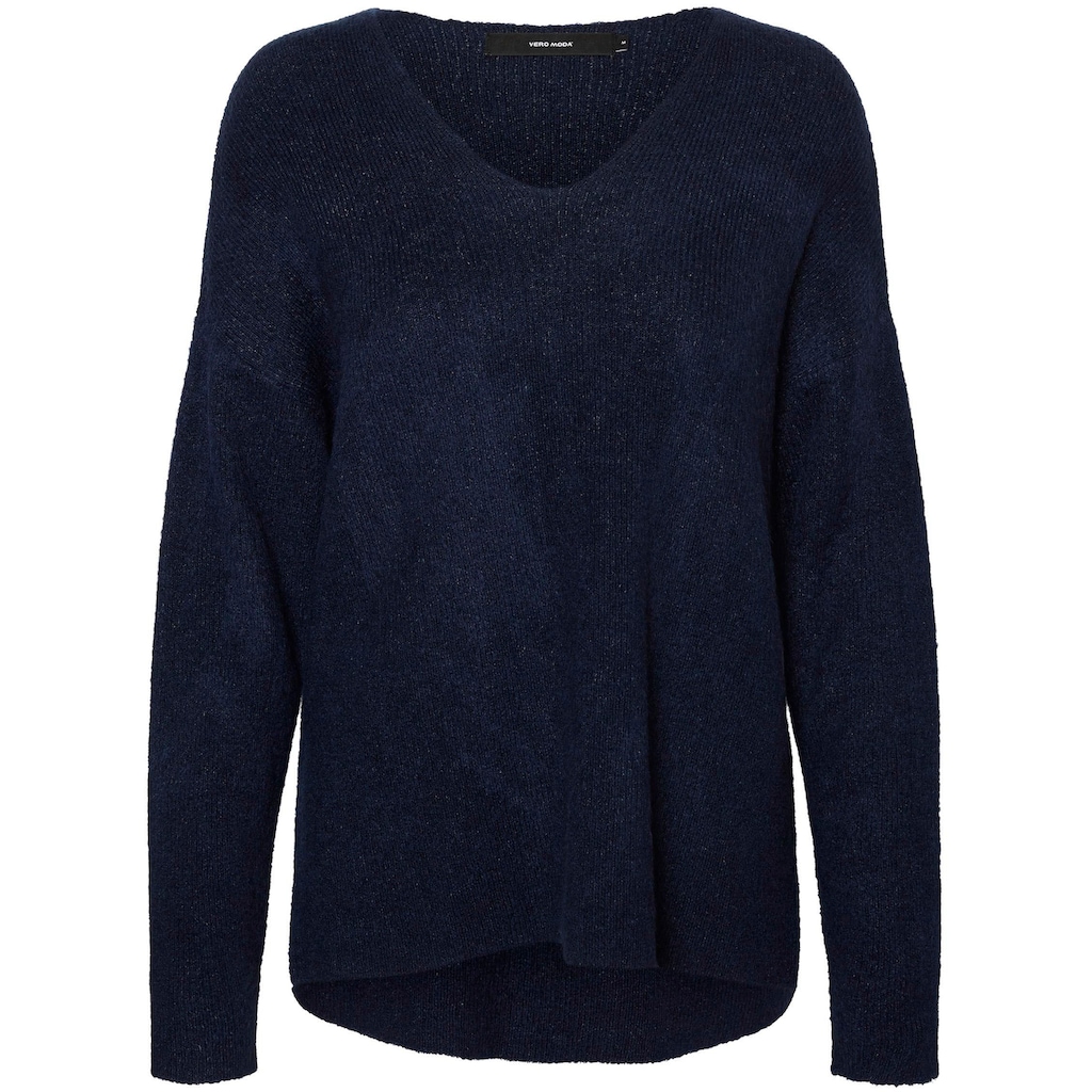 Vero Moda V-Ausschnitt-Pullover »VMCREWLEFILE LS V-NECK BLOUSE NOOS«