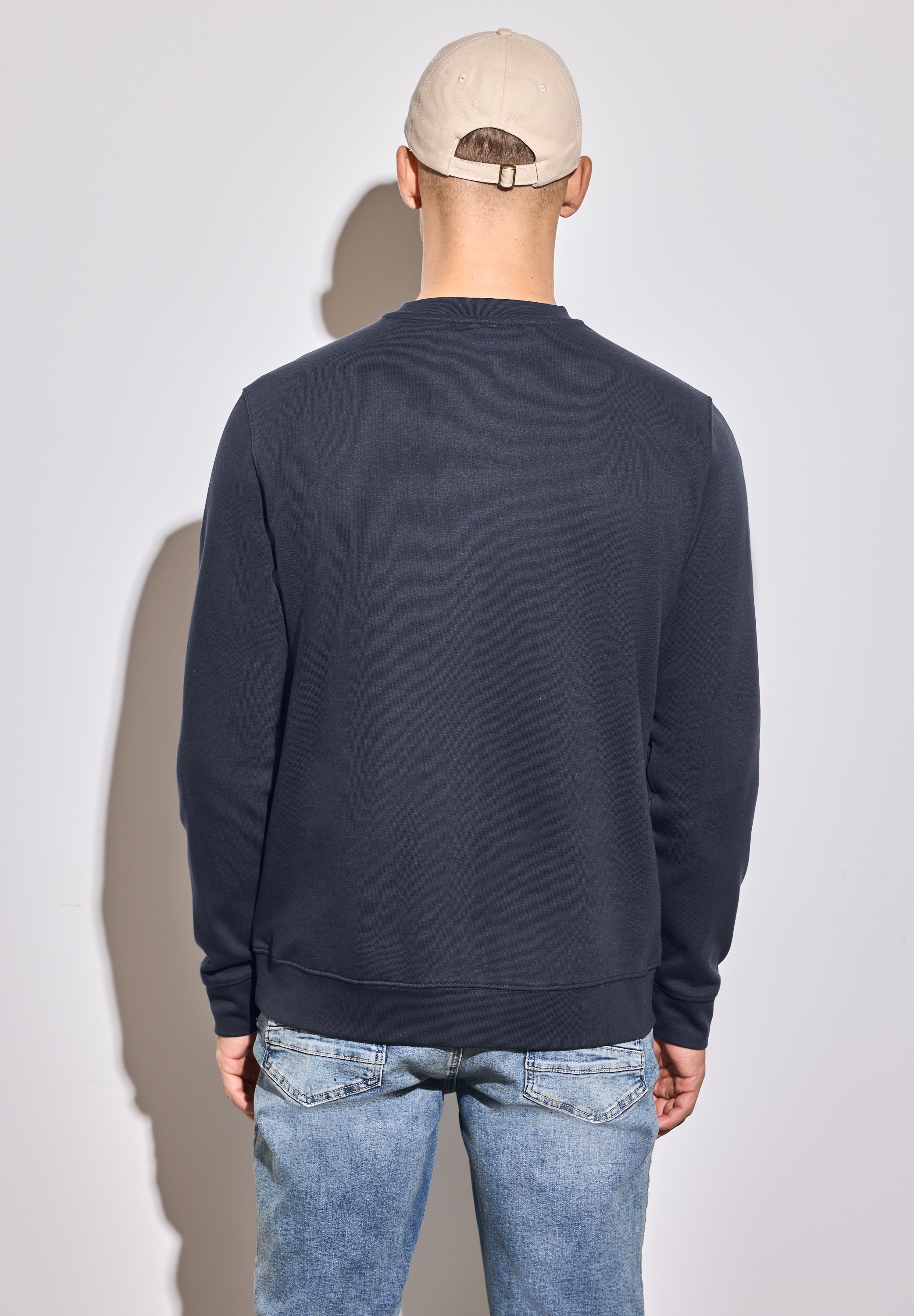 STREET ONE MEN Sweatshirt, im soften Baumwoll-Mix