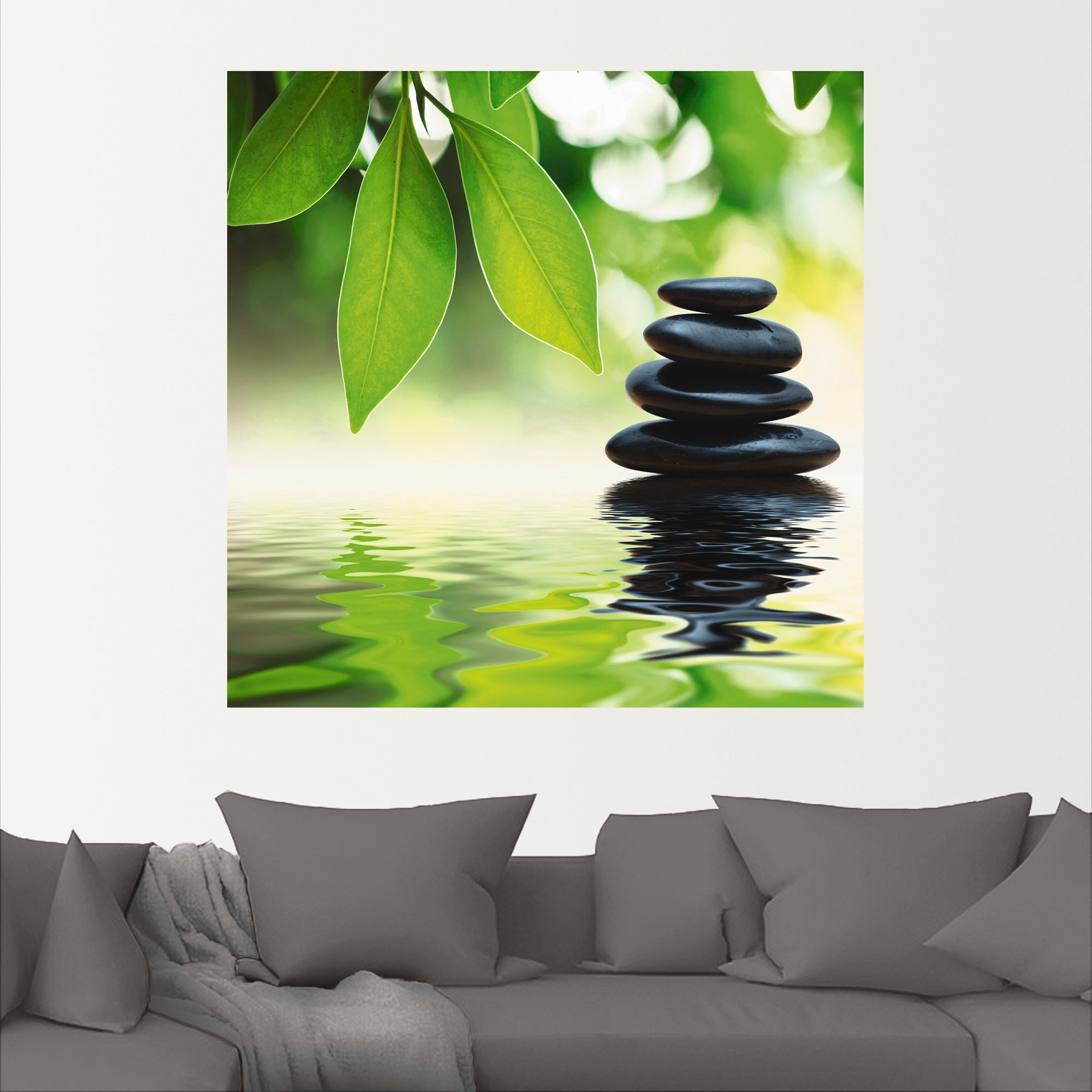 Artland Wandbild »Zen Steinpyramide auf Wasseroberfläche«, Zen, (1 St.),  als Alubild, Leinwandbild, Wandaufkleber oder Poster in versch. Größen  kaufen | BAUR