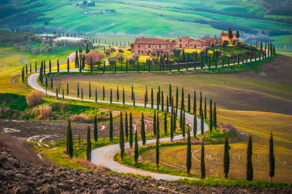 Papermoon Fototapete "Fields in Tuscany" glatt