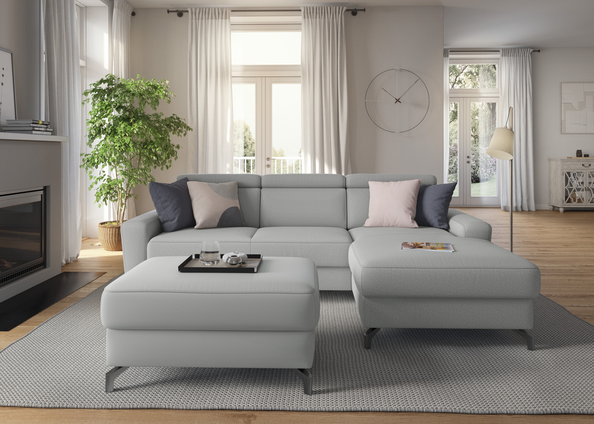 sit&more Ecksofa "Scarlett L-Form" inklusive Kopfteilverstellung, optional Schlaffunktion & Bettkasten