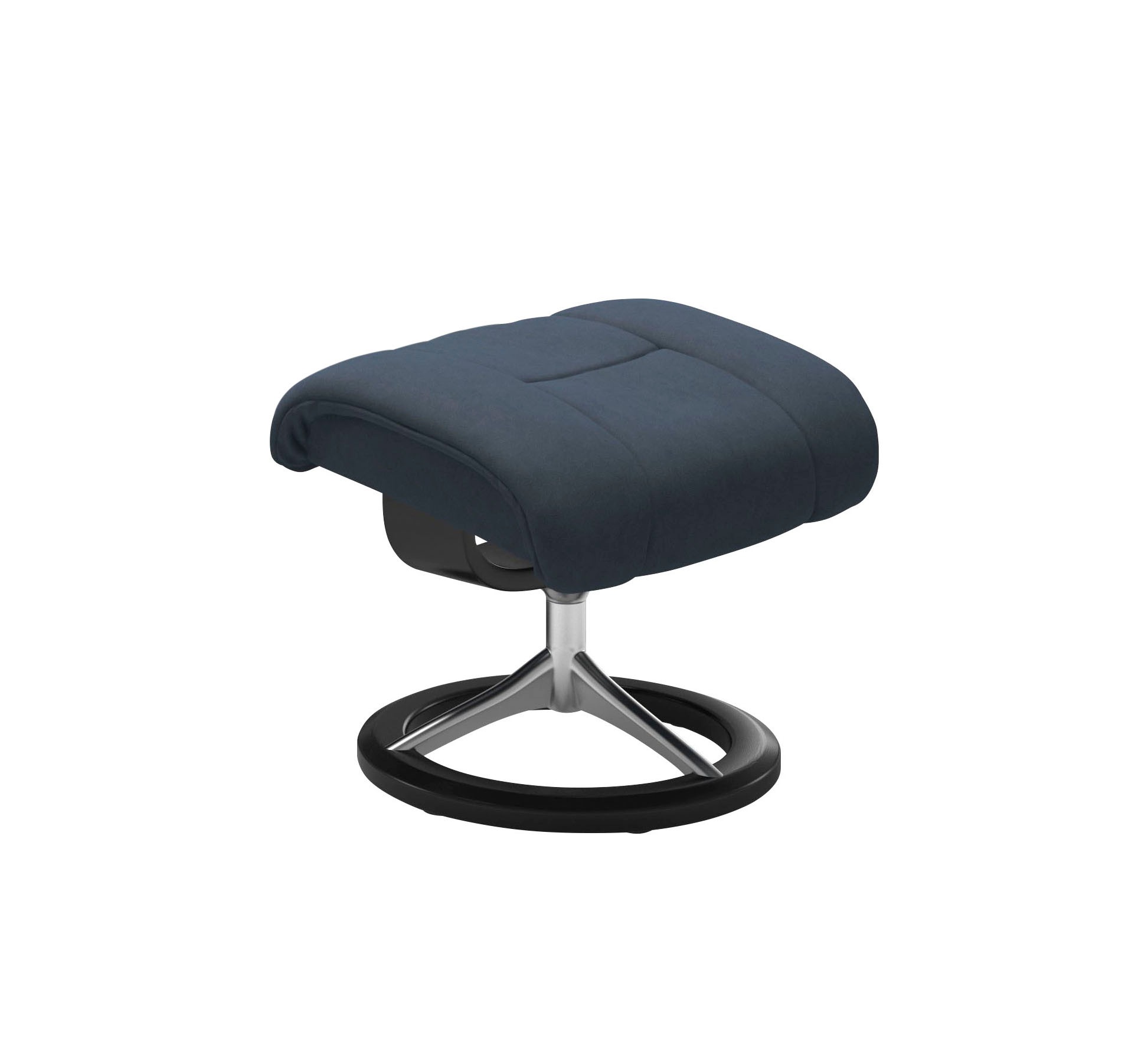 Stressless® Relaxsessel »Reno«, (Set, Relaxsessel mit Hocker), mit Hocker, mit Signature Base, Größe S, M & L, Gestell Schwarz