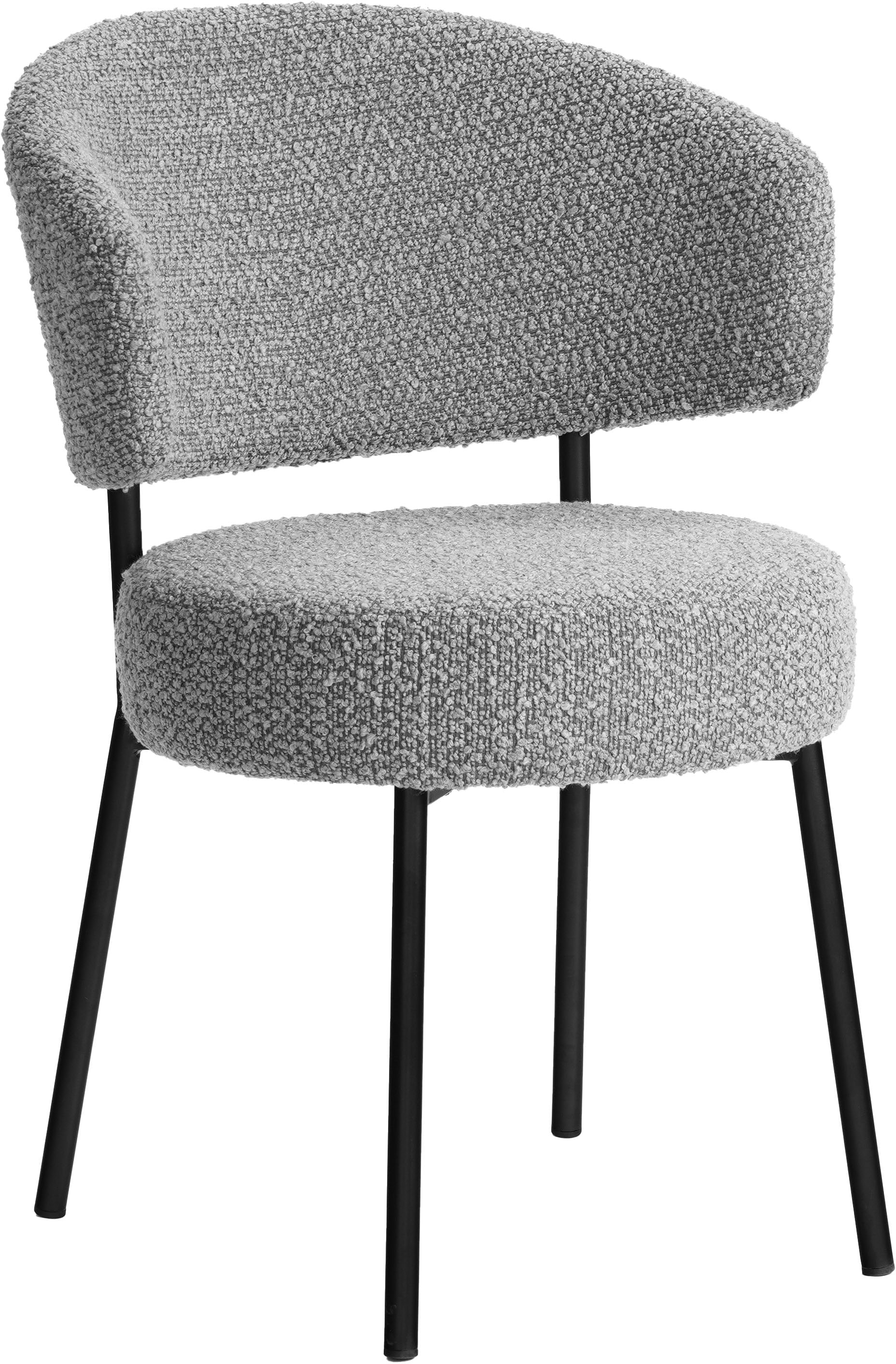 LeGer Home by Lena Gercke Esszimmerstuhl »Sölve«, (Set), 2 St., Boucle Bezugsstoff, Metallgestell, Sitztiefe 48 cm
