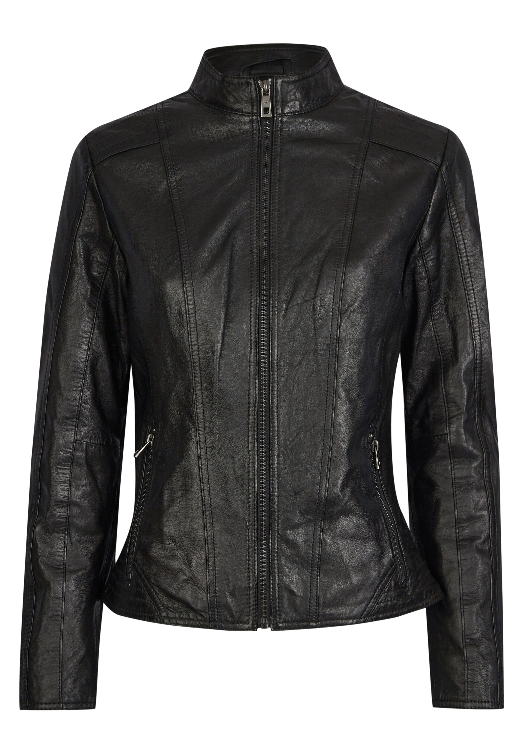 bugatti Lederjacke "BULady-121" ohne Kapuze aus hochwertigem Leder