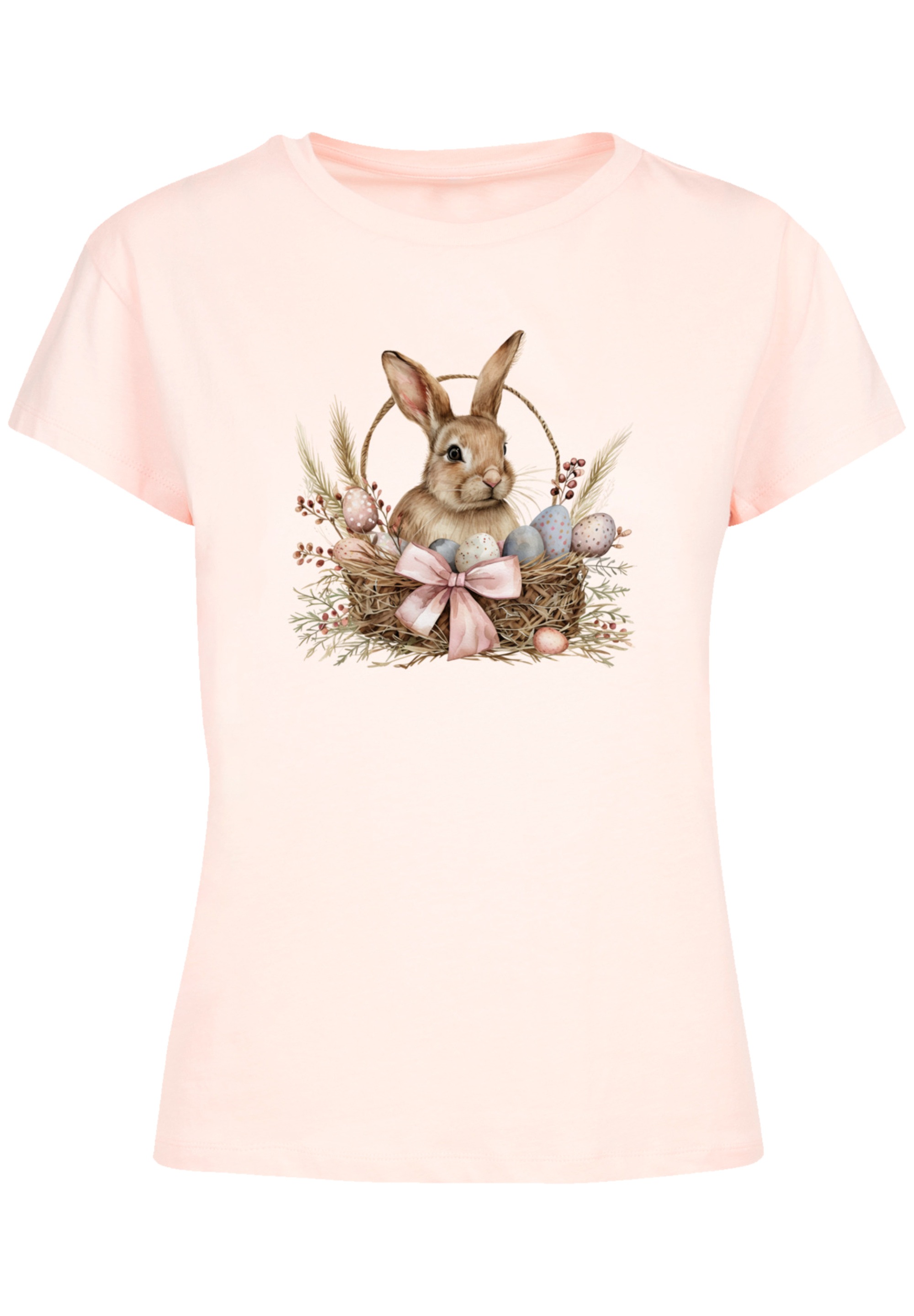 F4NT4STIC T-Shirt »Osterhasen Korb Dekor«, Premium Qualität