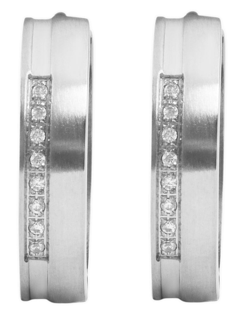 Adelia´s Klappcreolen "Damen Ohrringe – Klappcreole aus Edelstahl mit Stras günstig online kaufen