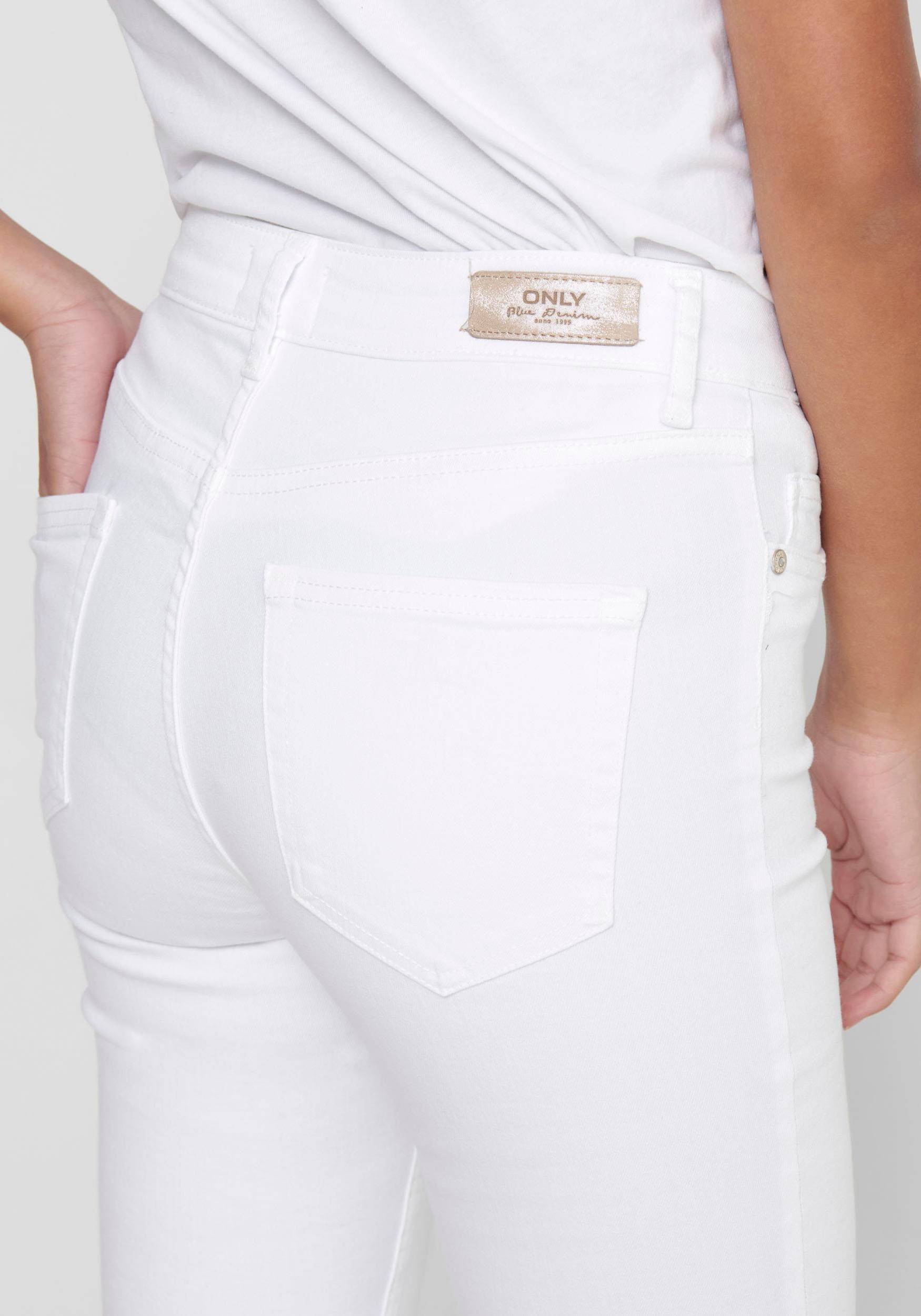 Thumbnail - ONLY Ankle-Jeans "ONLBLUSH MID SK RW ANK DNM REA0730 NOOS" skinny fit, Denim/Jeans, Baumwollmischung, ausgefranst, unifa...