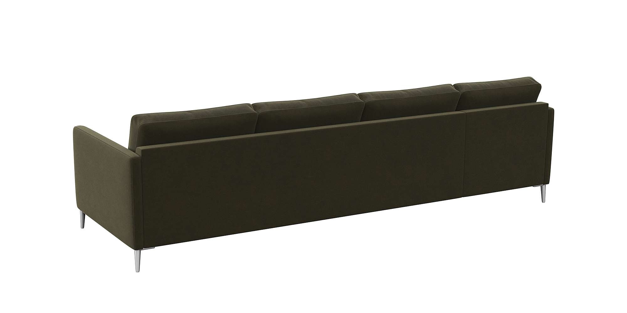 FLEXLUX Ecksofa »Fiore, super Sitzkomfort durch Kaltschaum im Sitz, L-Form«, schmale Armlehnen, Füße Alu