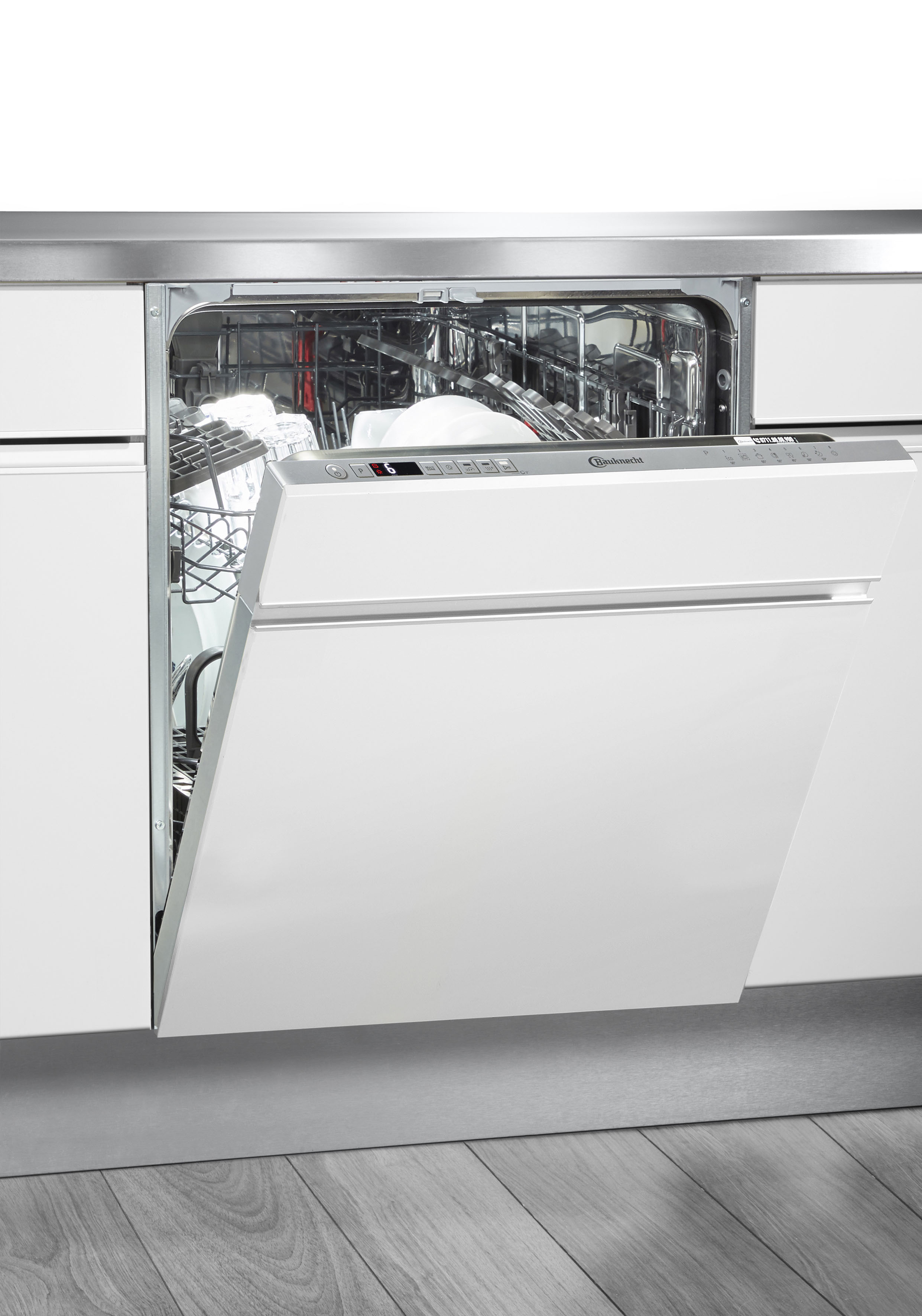 BAUKNECHT vollintegrierbarer Geschirrspüler "OBIC ECOSTAR 5320", B:59,8cm H:82cm T:55,5cm, silber, Geschirrspüler