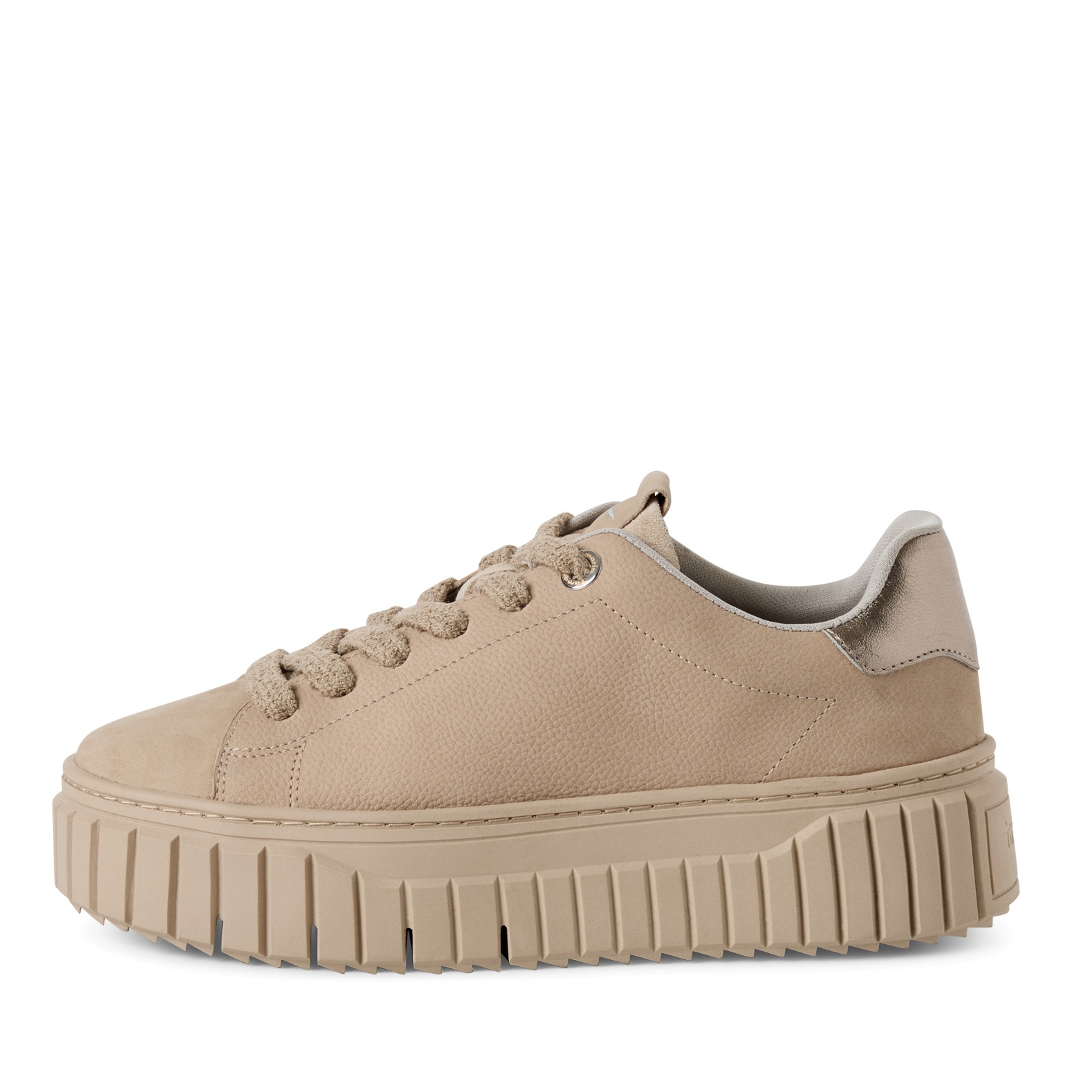 Tamaris Plateausneaker, Freizeitschuh, Halbschuh, Schnürschuh mit Kontrastbesatz