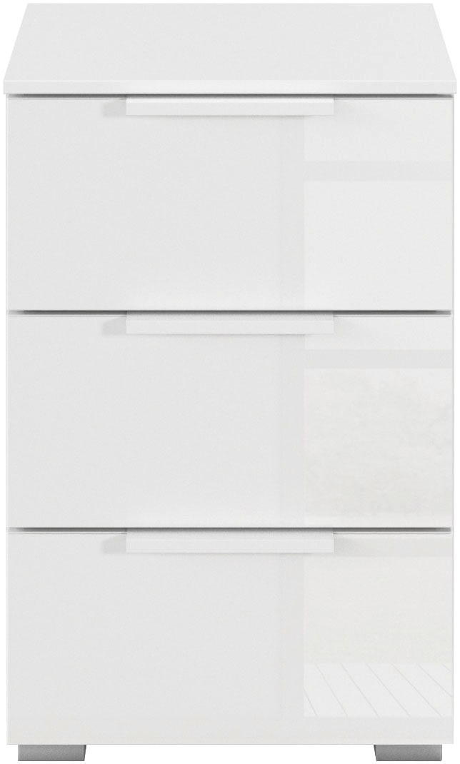 rauch Nachtkommode »Nachttisch Nachtkonsole Nachtschrank KOLUNA mit Glasfront« Breite 40 cm,  mit 3 geräumigen Schubladen für viel Stauraum MADE IN GERMANY