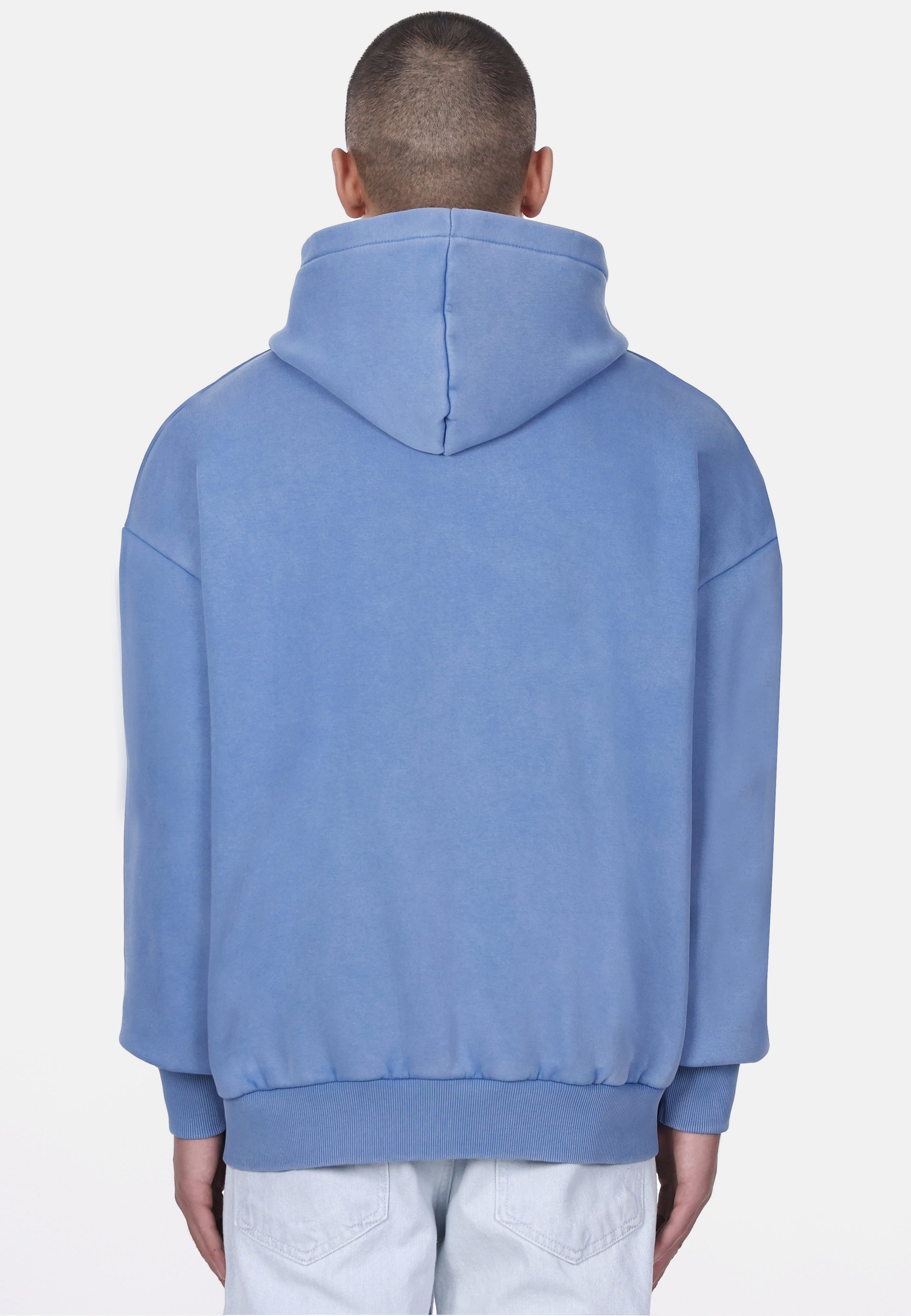 Dropsize Heavy Oversize Embo Hoodie Blau Gr. S 6