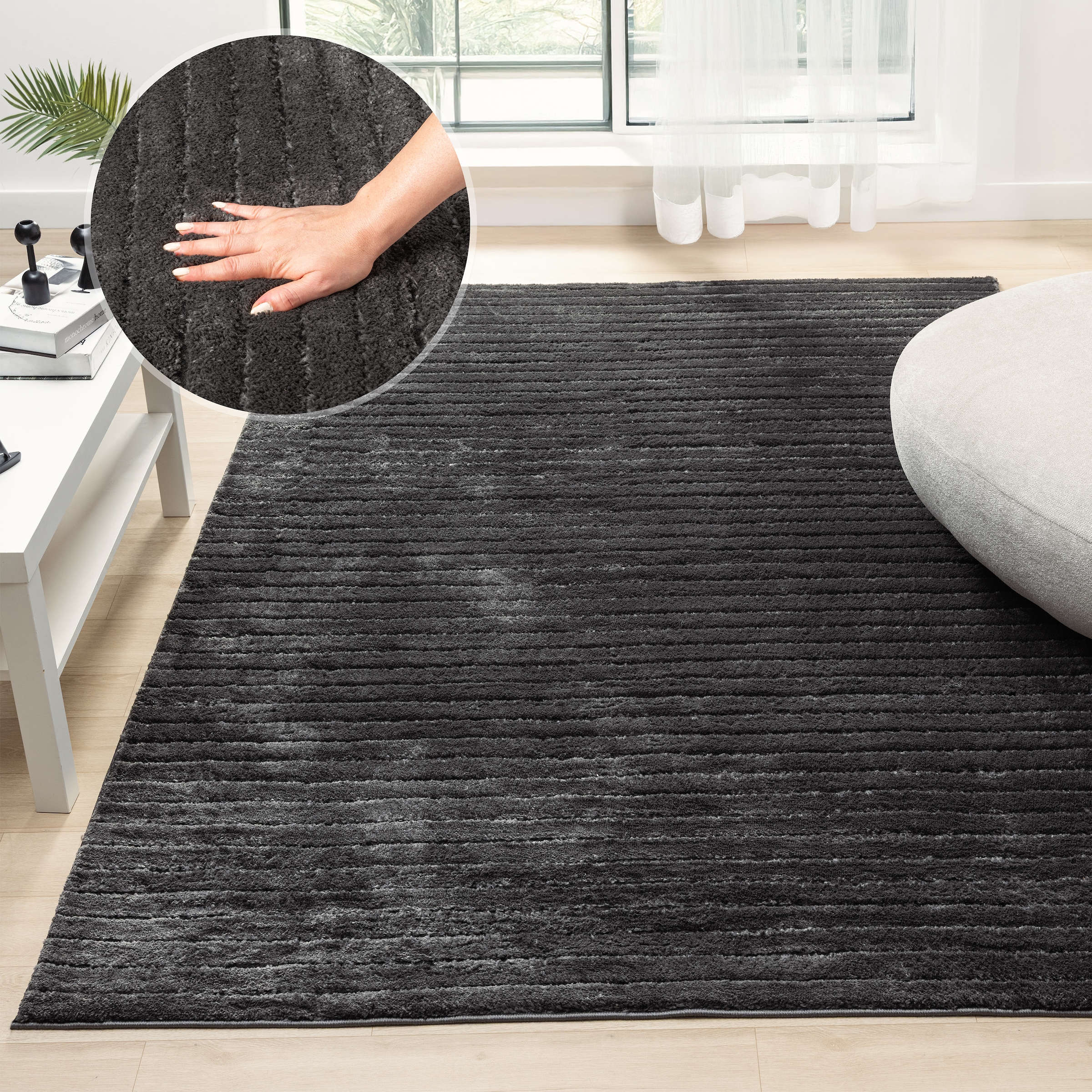 LeGer Home by Lena Gercke Teppich "Selma" rechteckig 19 mm Höhe Hoch-Tief-S günstig online kaufen