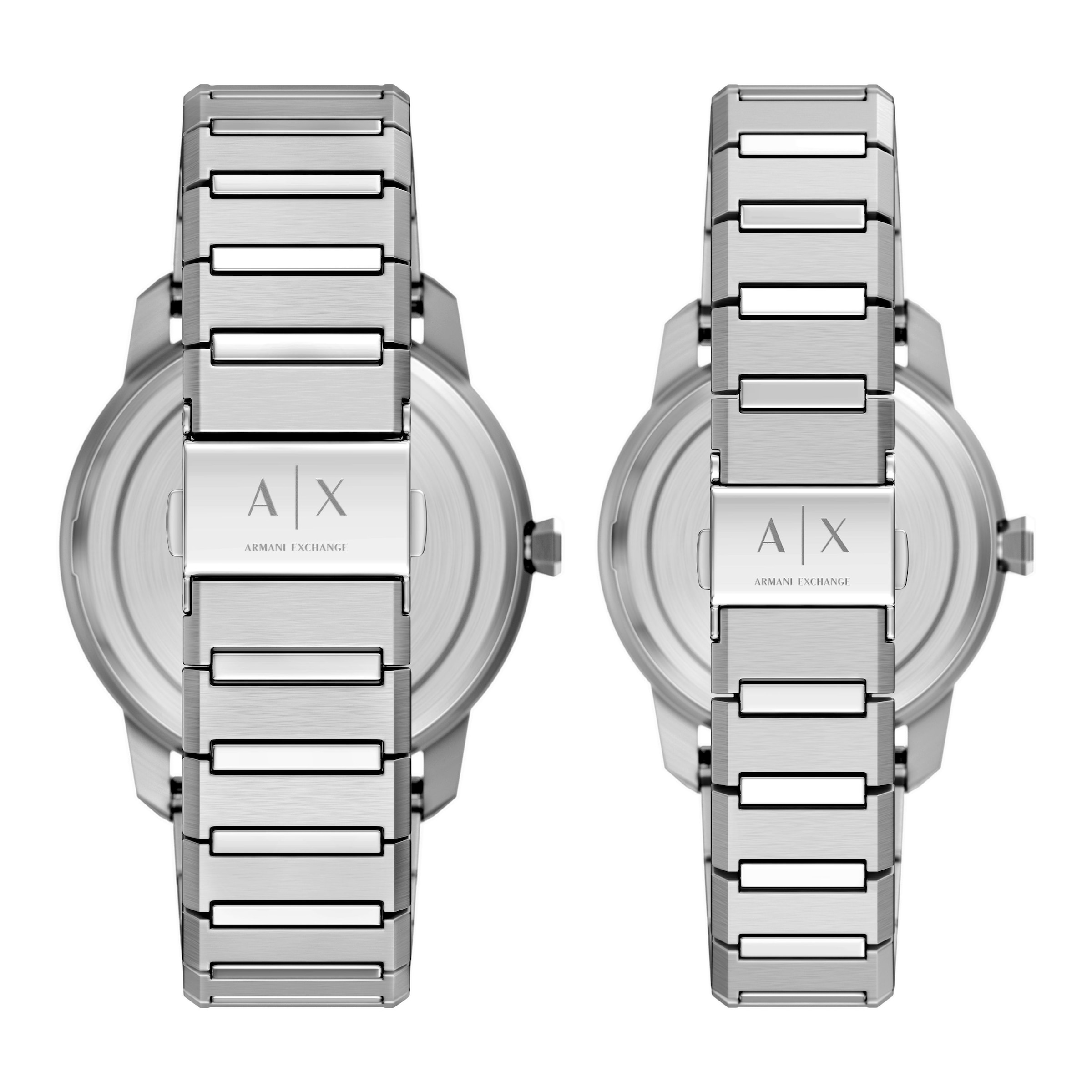 ARMANI EXCHANGE Quarzuhr Armbanduhr, Damenuhr, Herrenuhr, Edelstahlarmband