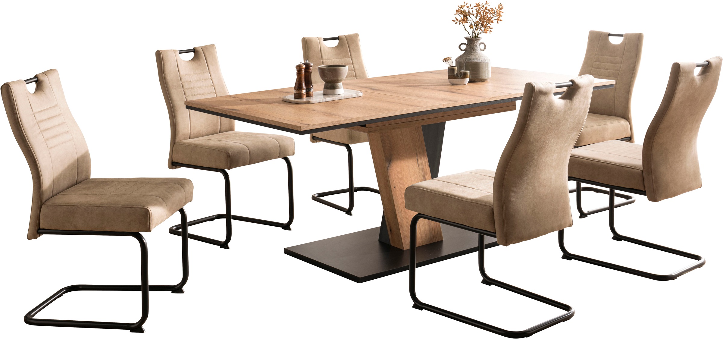 OTTO home Essgruppe ""Altona", Esstisch ausziehbar plus 6 Stühle, TOPSELLER günstig online kaufen