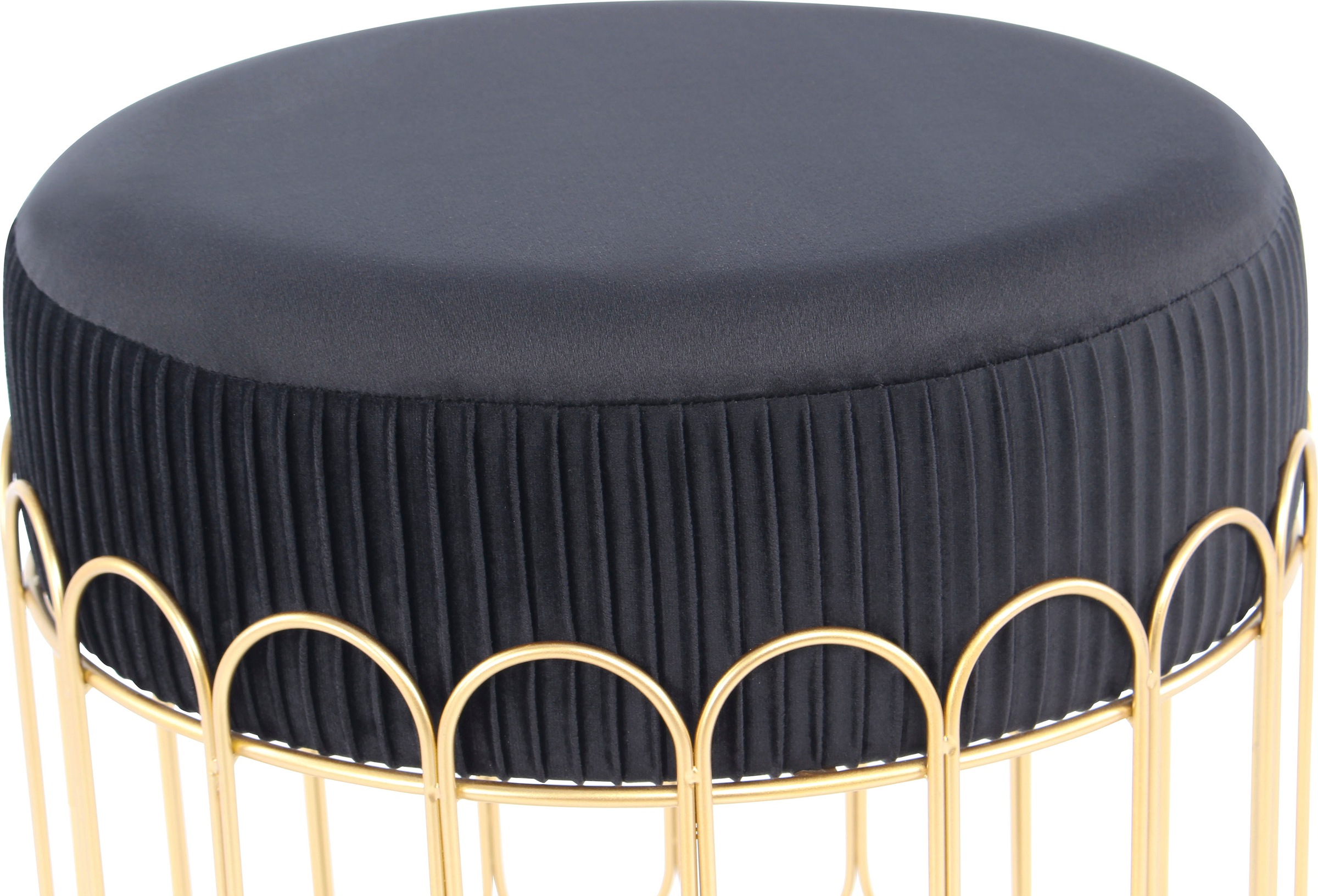 Kayoom Sitzhocker »Hocker Cleopatra 425, Design-Hocker Sitzfläche weich gepolstert«, (1 St.), samtweich, dekorativ, elegantes Design, edle Optik