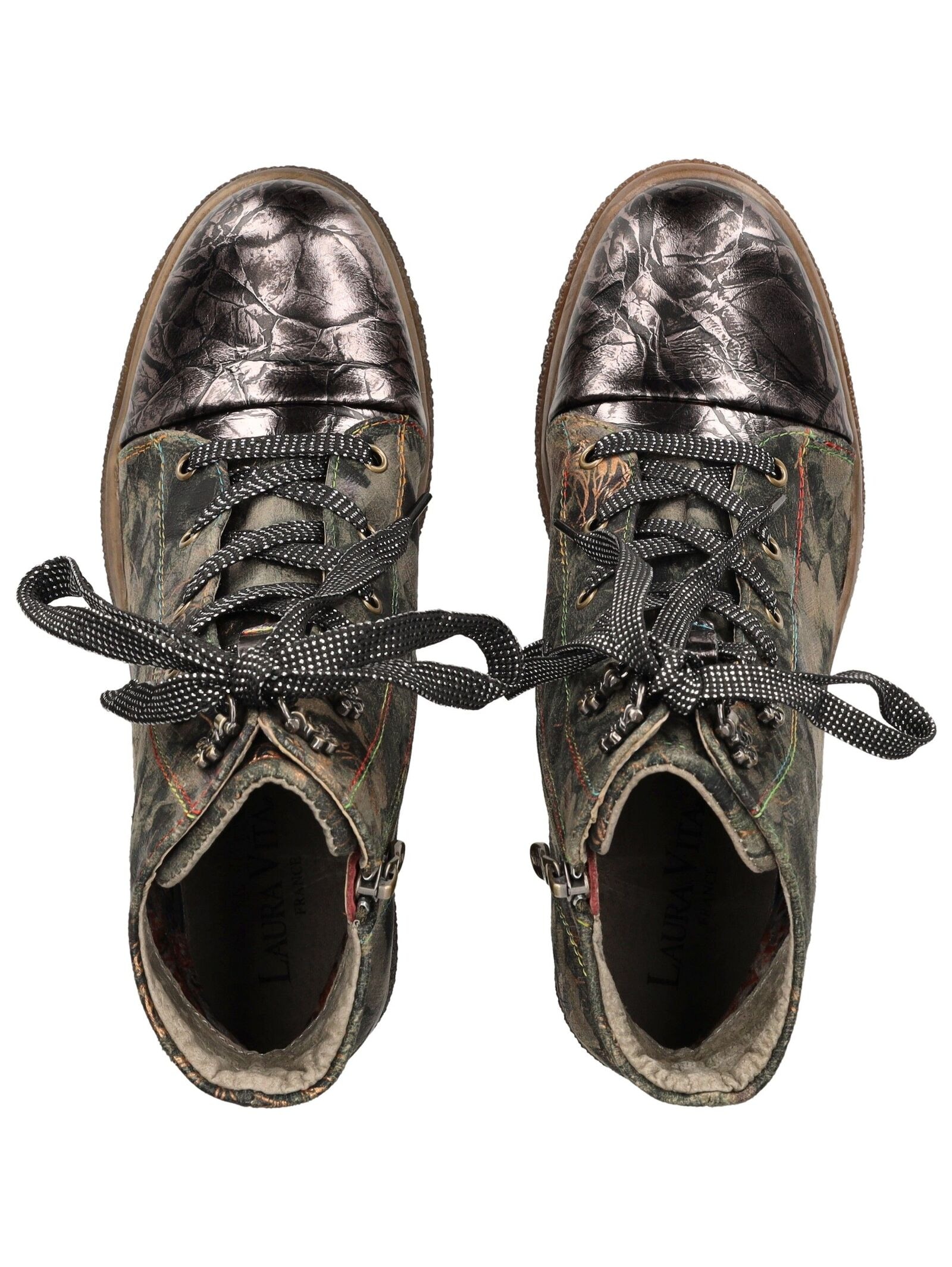 LAURA VITA Schnürstiefelette »LAURA VITA Stiefelette Leder/Textil«