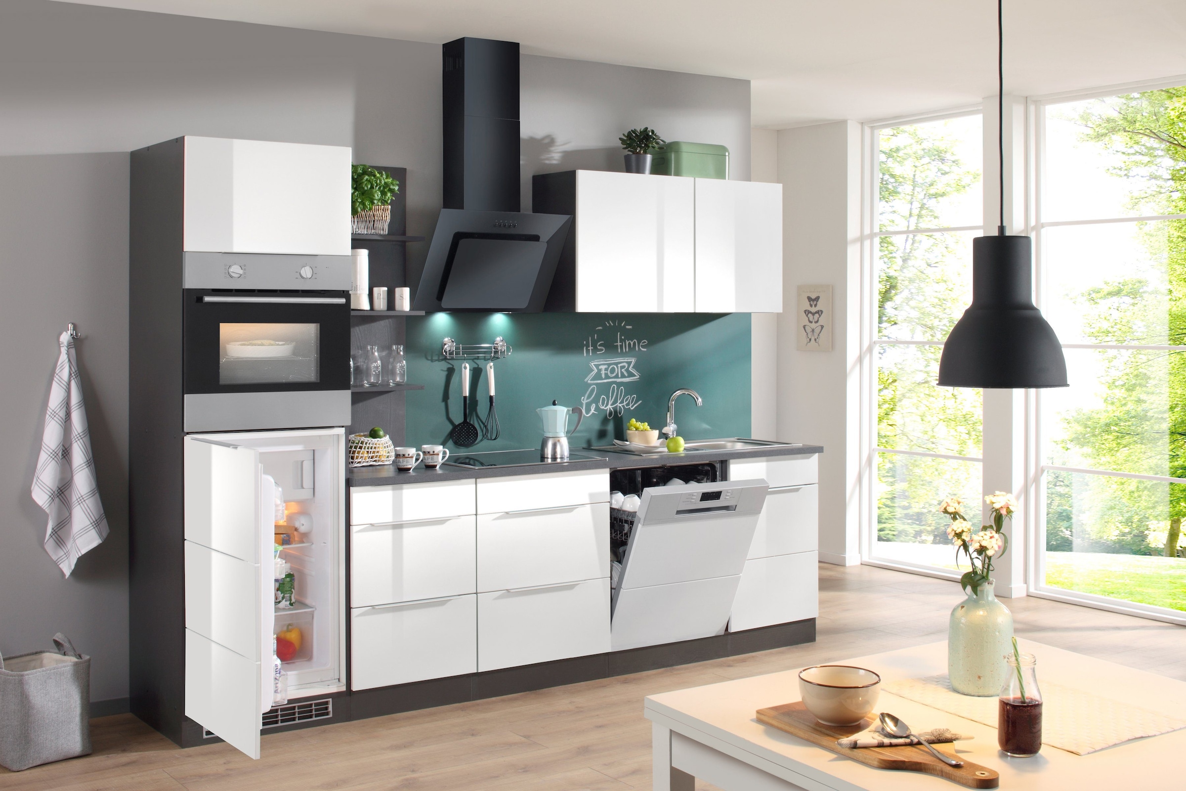 Kochstation Spülenschrank »KS-Brindisi«, 110 cm breit, inkl. Möbeltür für Geschirrspüler sowie Einbauspüle