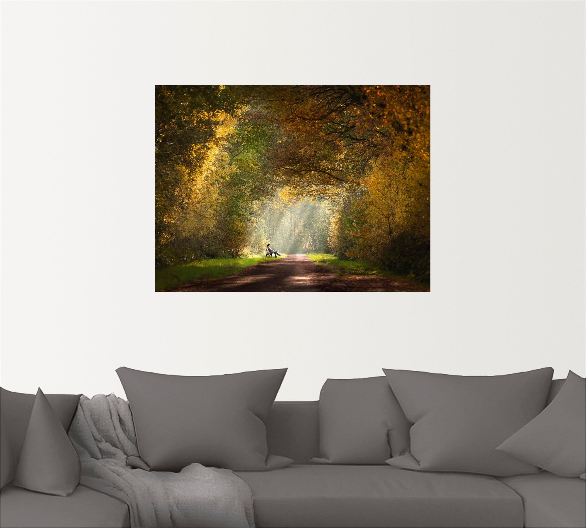 Artland Wandbild »Licht am Ende des Tunnels...«, Wald, (1 St.), als Leinwandbild, Wandaufkleber in verschied. Größen