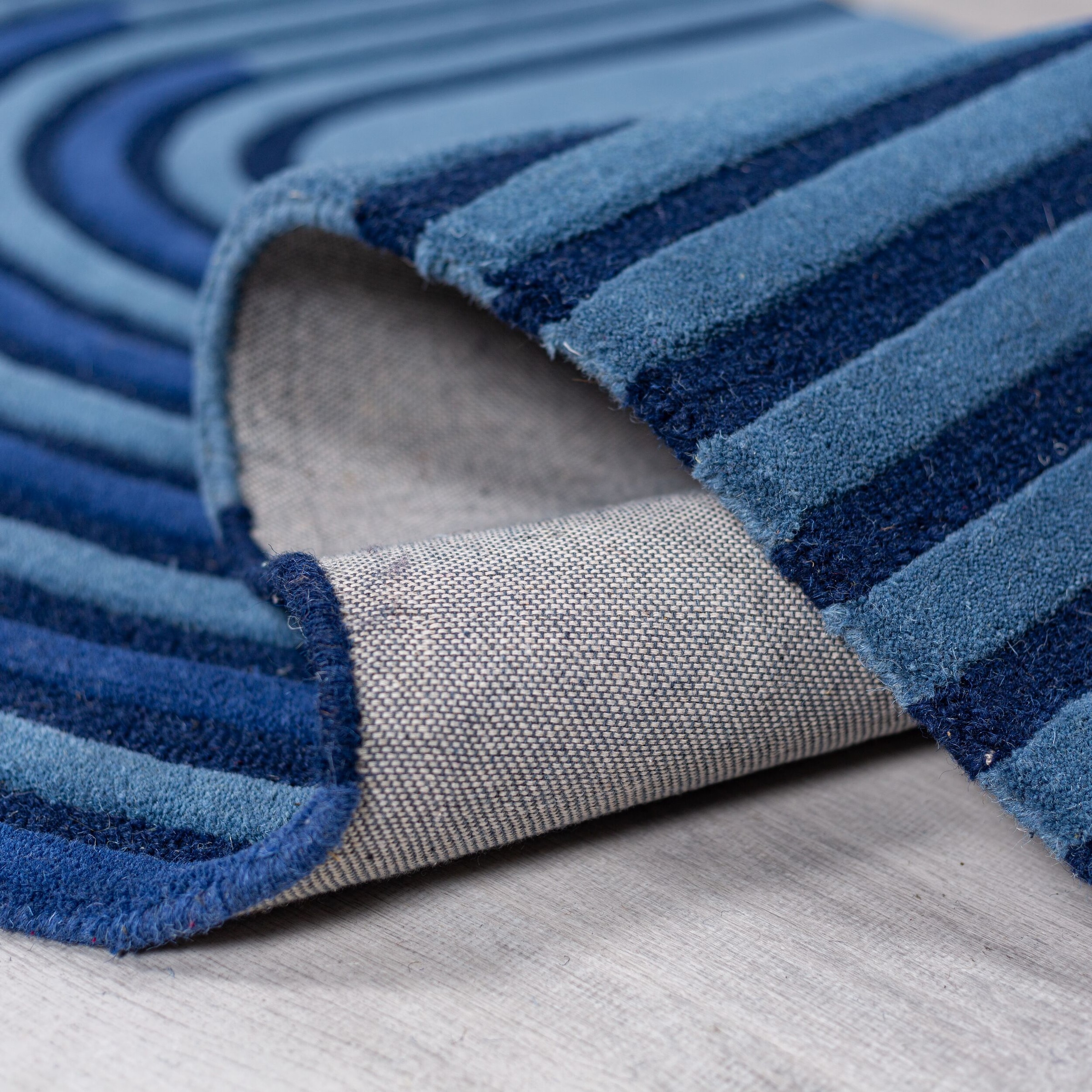 FLAIR RUGS Wollteppich »Conway Retro« rechteckig 12 mm Höhe Hoch-Tief-Struktur