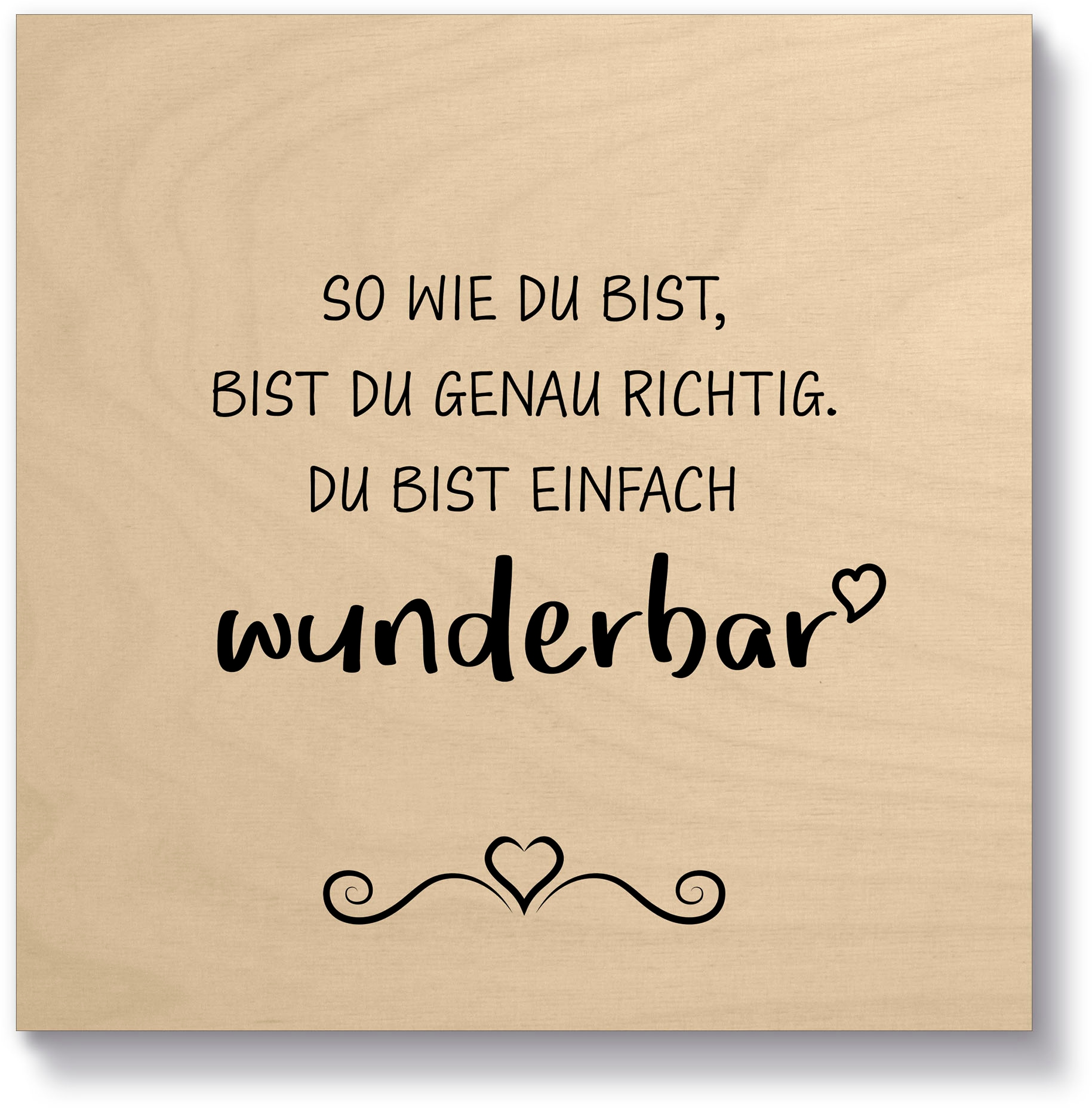 Artland Holzbild "Wunderbar", Sprüche & Texte, (1 St.)