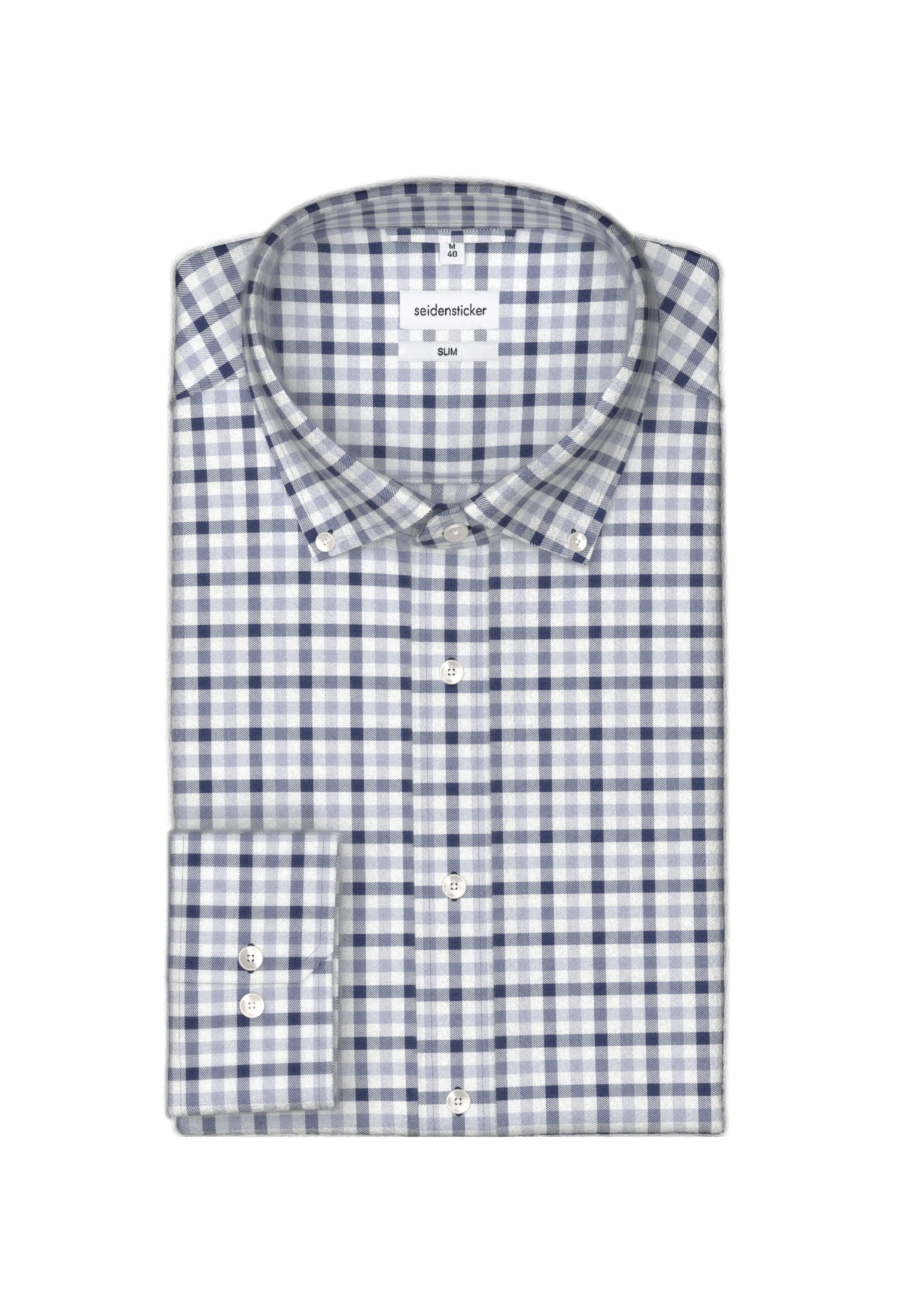 seidensticker Flanellhemd »Shaped«, Shaped Langarm Button-Down-Kragen Karo