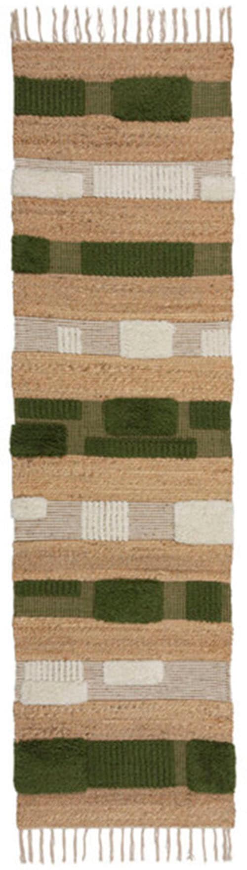 FLAIR RUGS Teppich »MEDINA BLOCKS«, rechteckig, 22 mm Höhe, Jute/-und Wollmischung