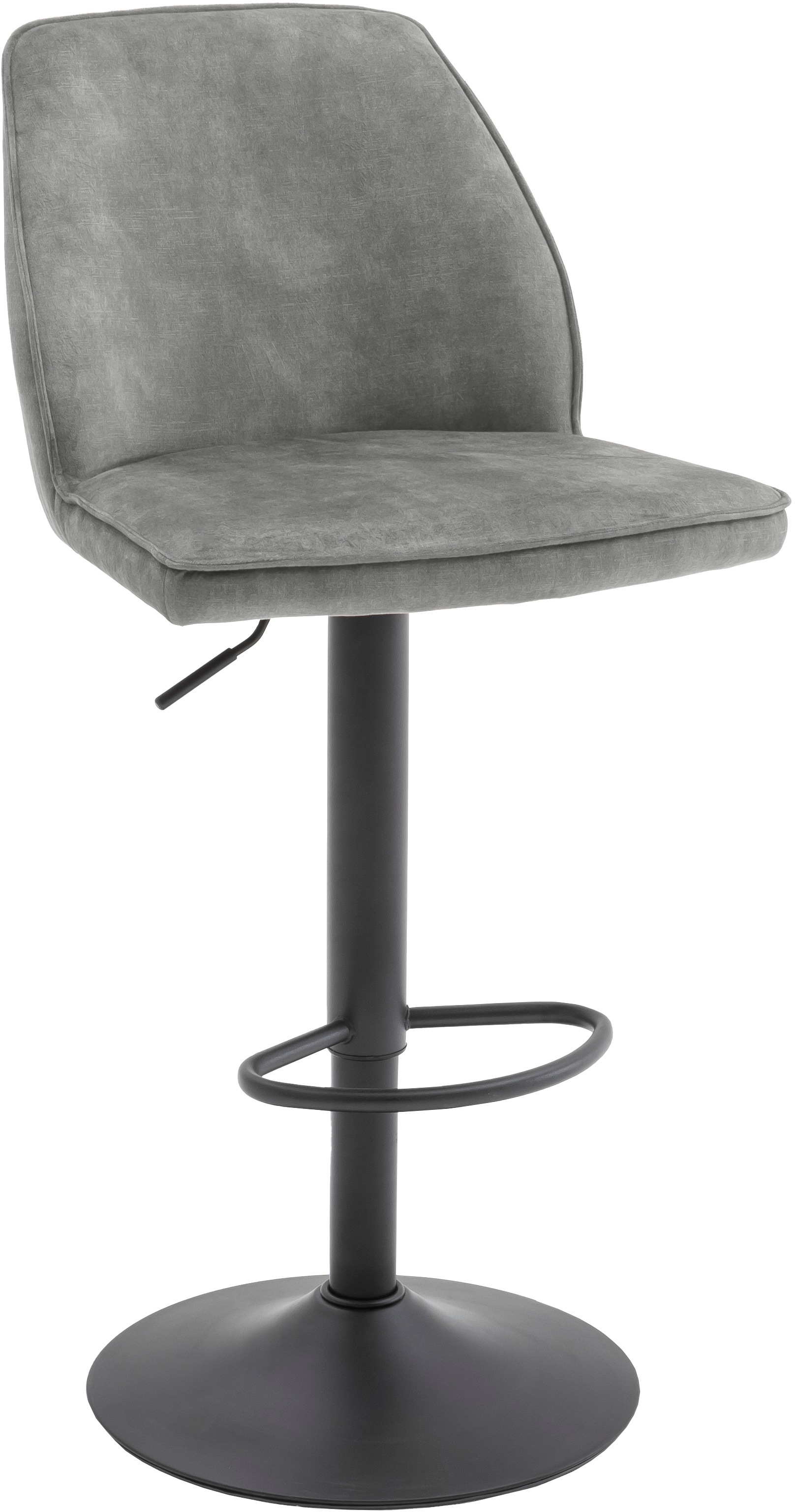 Bistrostuhl MCA FURNITURE "OTTAWA Tresenstuhl Barstuhl Barmöbel Bistro", grau (grau, schwarz matt lackiert), B:48cm H:91cm T:51cm, Stühle, Bistrostuhl, Barhocker,Bistrostuhl,Barstuhl,drehbar,belastbar120kg,Sitzhöhe 63-84cm
