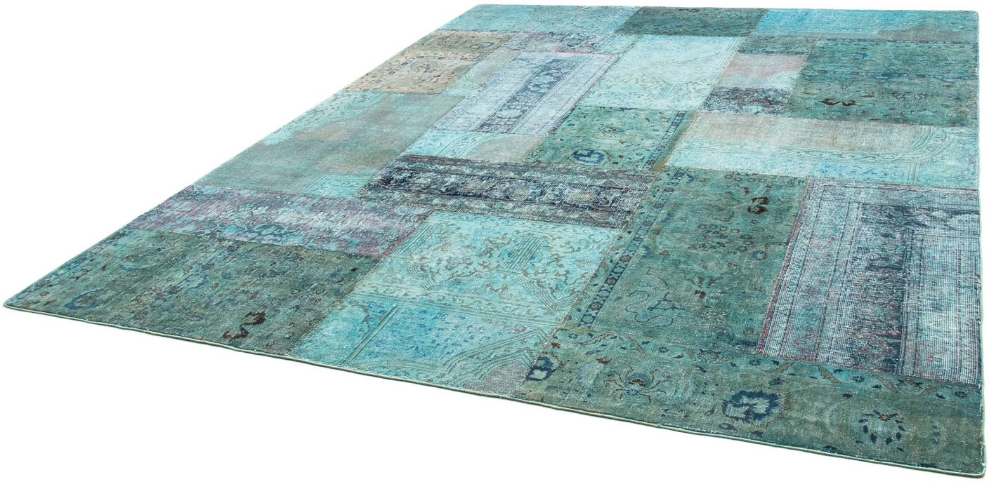 Teppich »Patchwork - 299 x 238 cm - mehrfarbig«, rechteckig, Wohnzimmer, Handgeknüpft,...