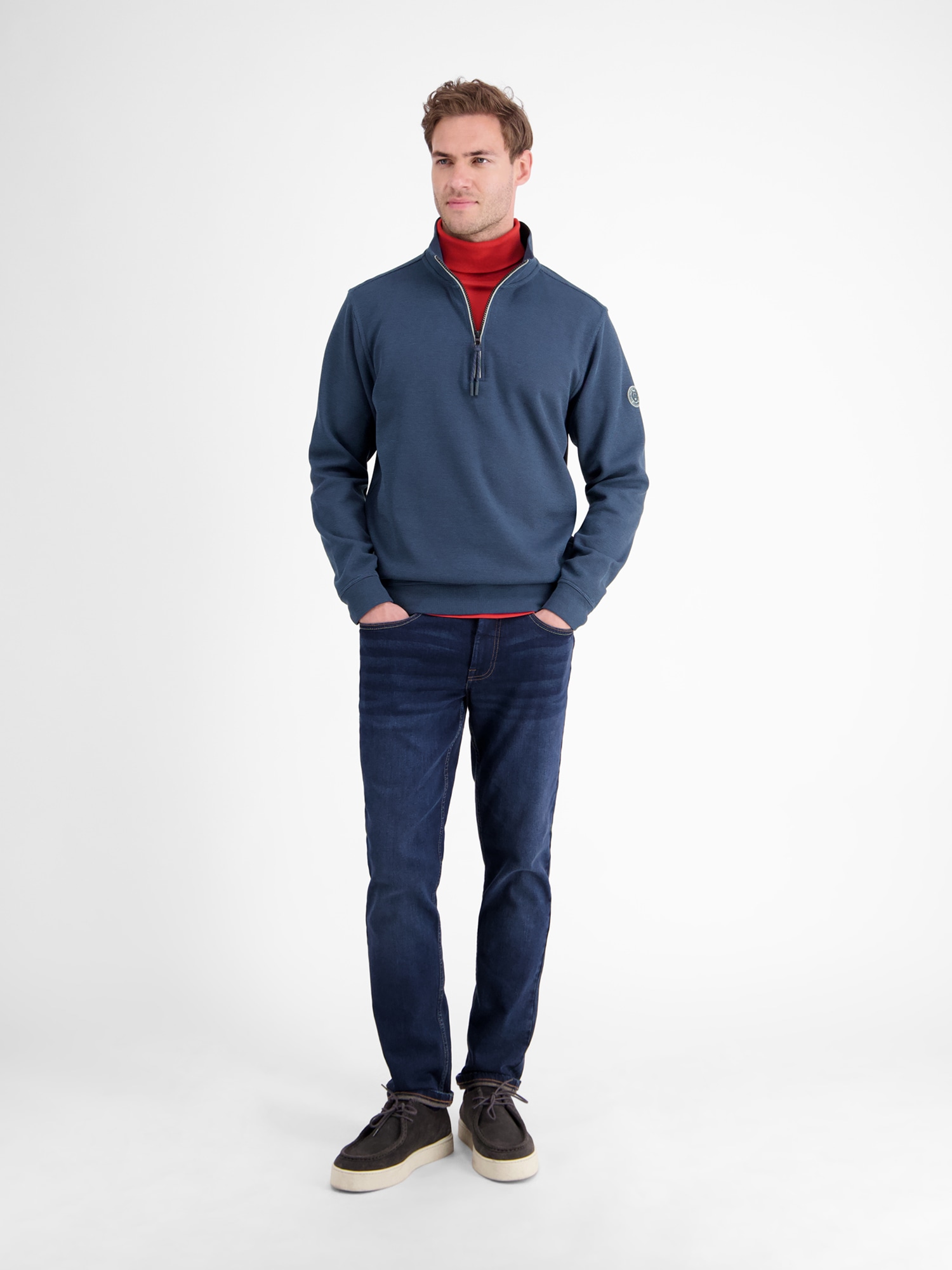 LERROS Sweatshirt »LERROS Unifarbener Sweattroyer für Herren«