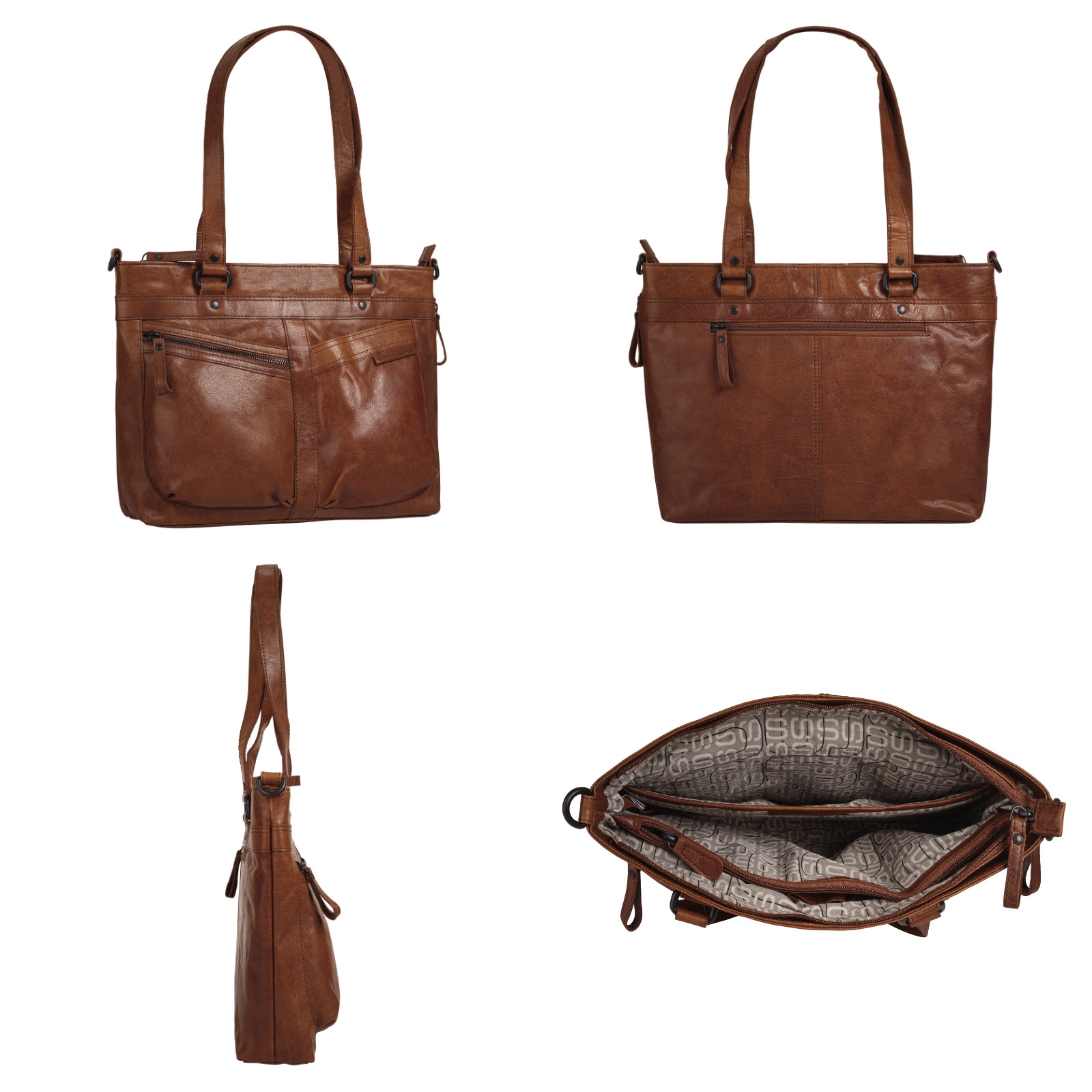 Spikes & Sparrow Shopper, echt Leder