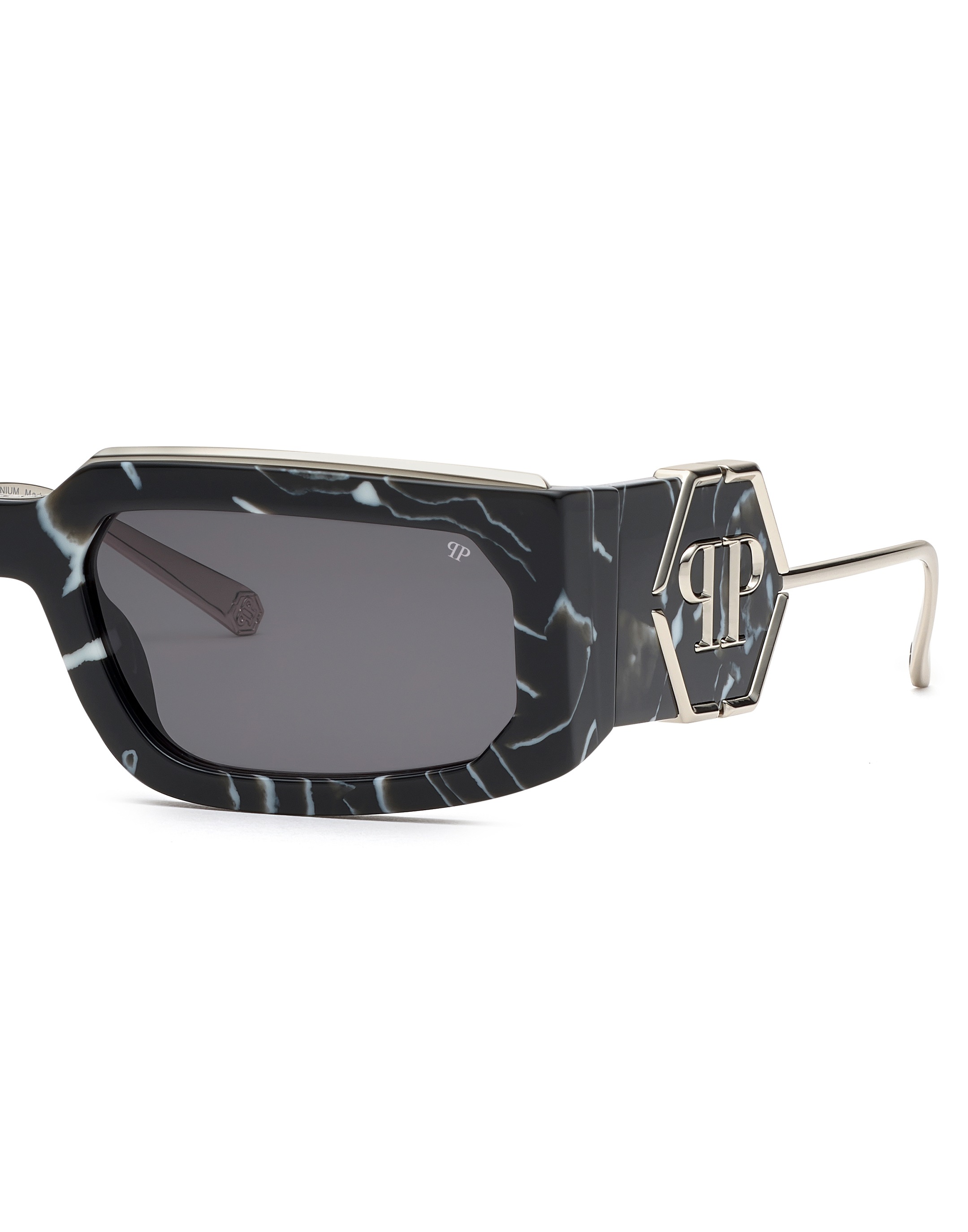 Philipp Plein 0201 Lunettes de Soleil Noir/Blanc 3