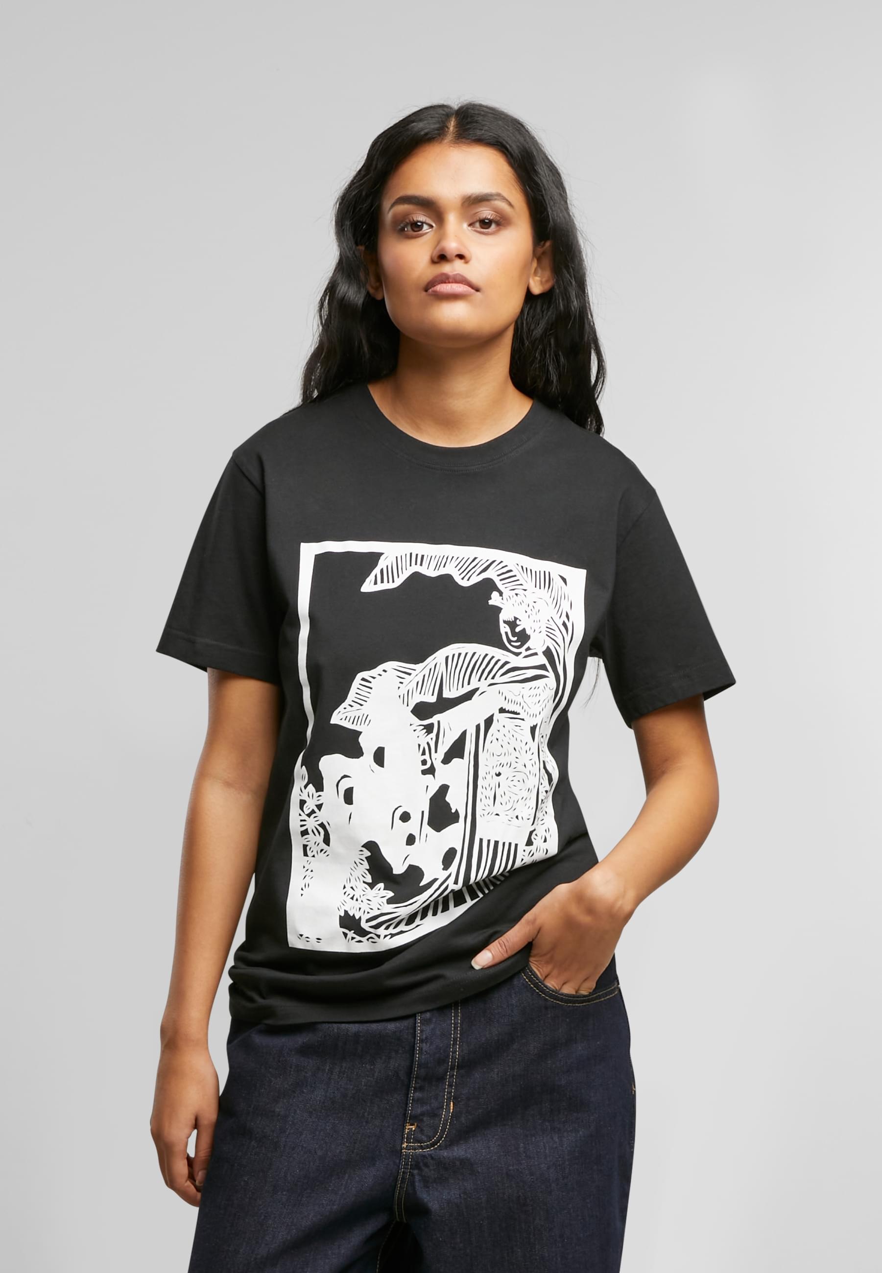 MisterTee Kurzarmshirt »MisterTee Damen Ladies Chinese Beauty X Tee«, (1 tlg.)