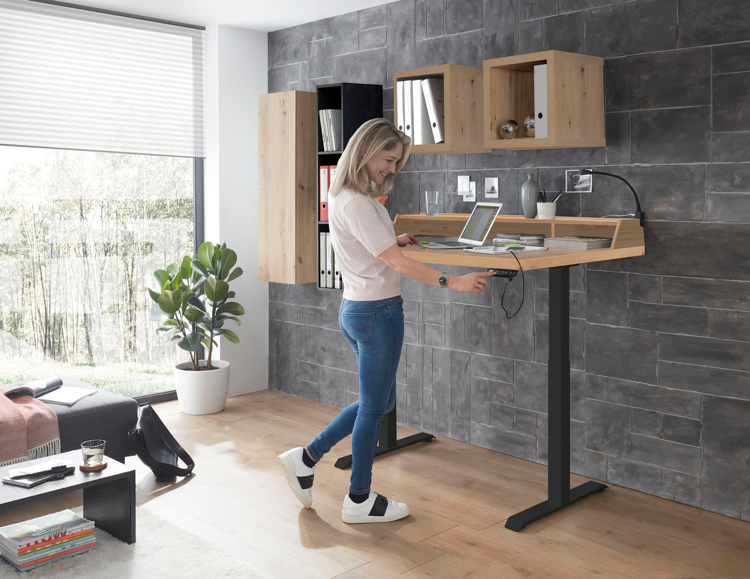 Mäusbacher Schreibtisch »Big System Office«, Breite 140 cm, elektrisch höhenverstellbar