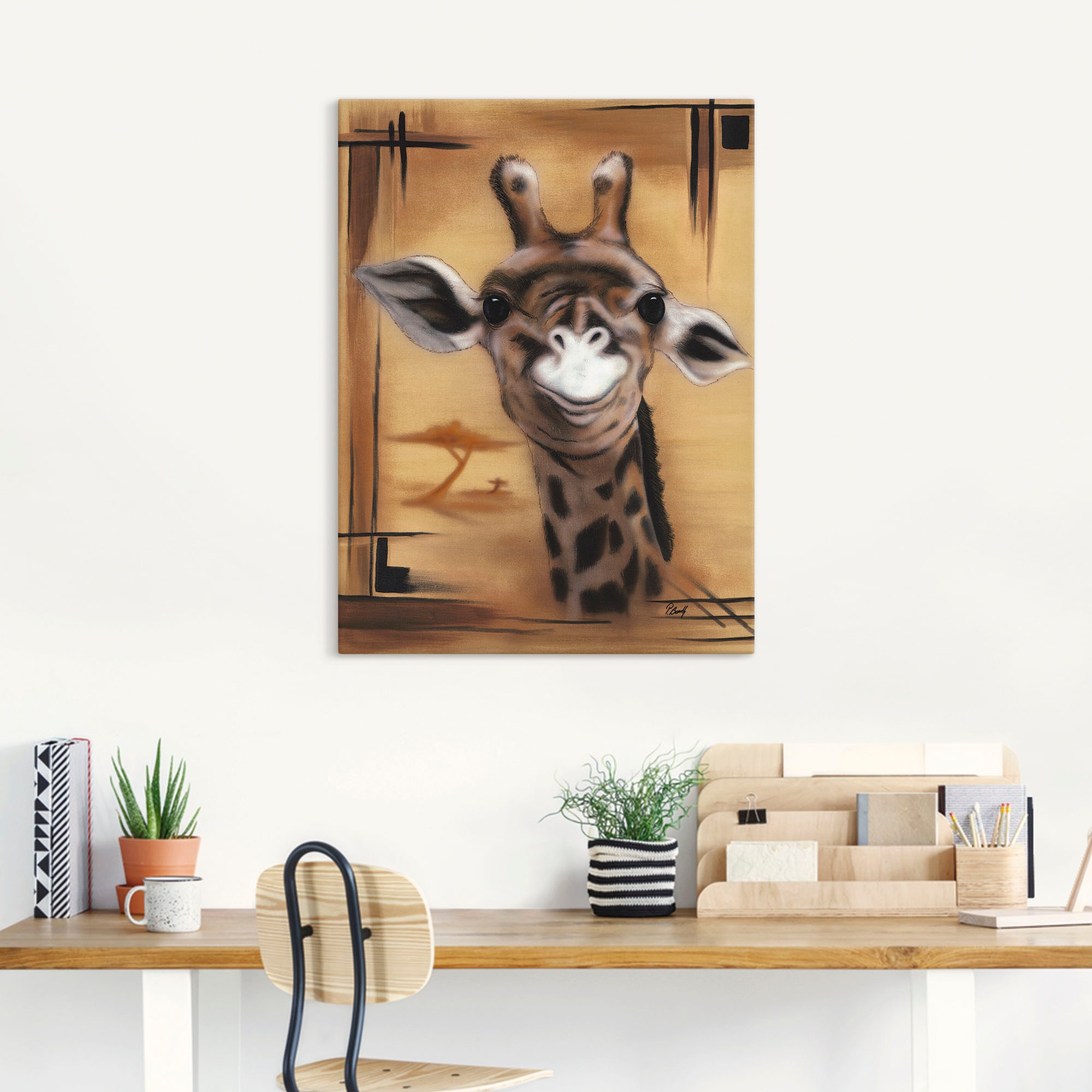 Artland Wandbild »Giraffe«, Giraffen Bilder, (1 St.), als Alubild, Outdoorbild, Leinwandbild in verschied. Größen