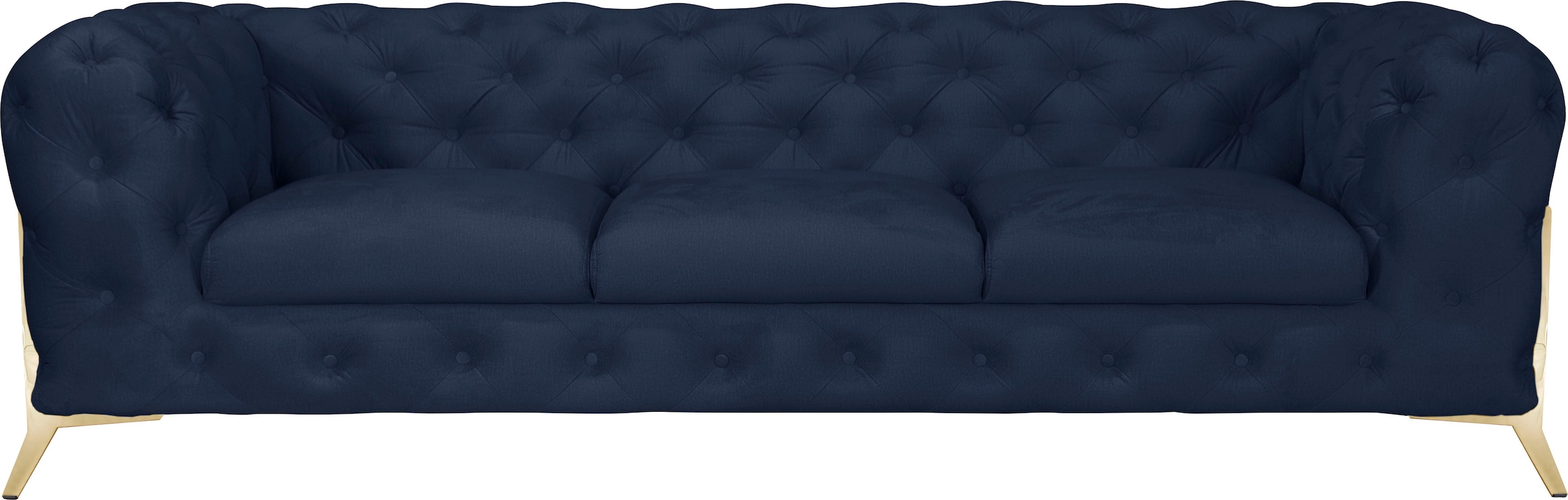 Leonique Chesterfield-Sofa "Amaury", aufwändige Knopfheftung, moderne Chesterfield Optik, Fußfarbe wählbar