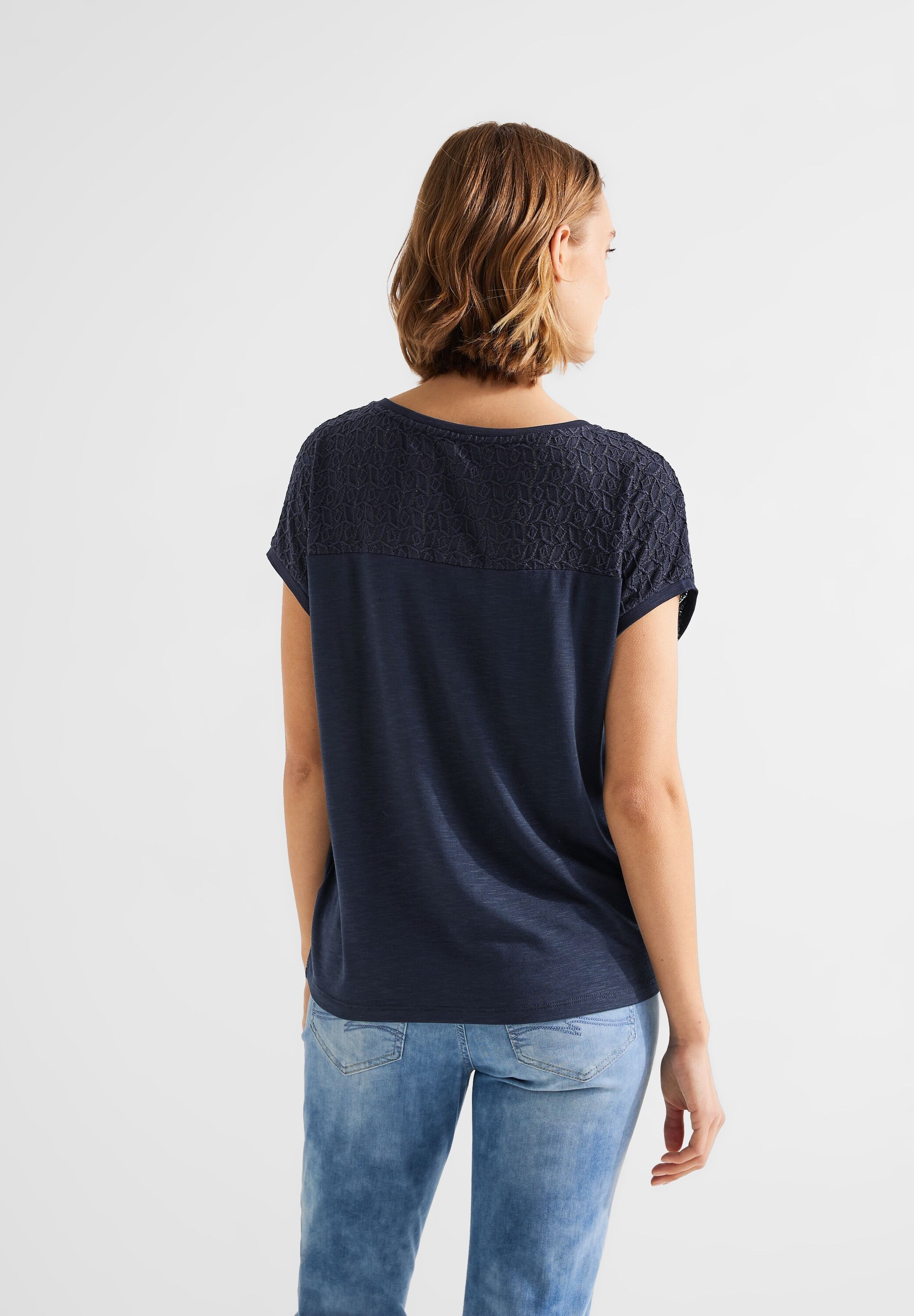 | bestellen in STREET ONE BAUR Unifarbe T-Shirt, online