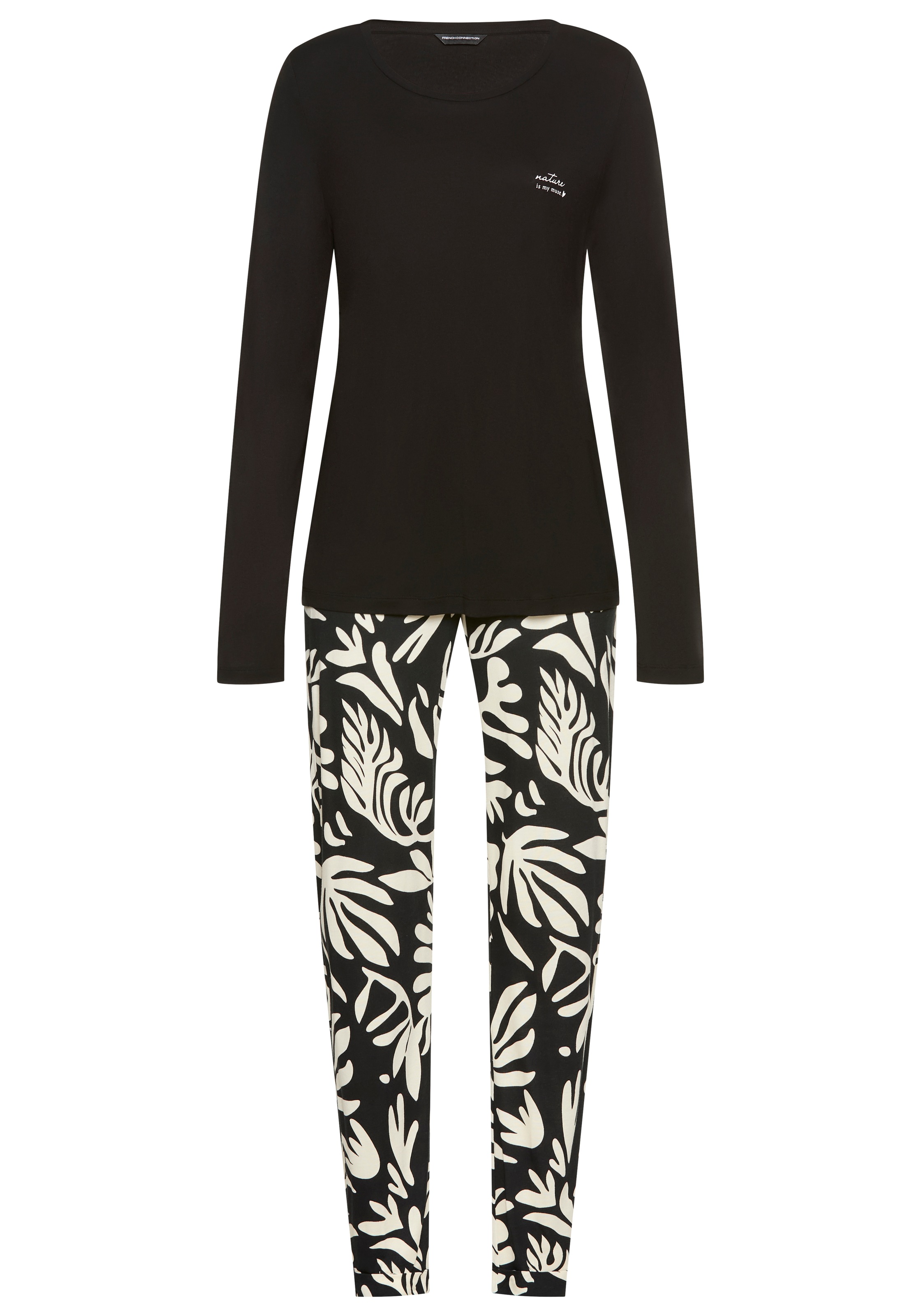 French Connection Pyjama 2 im zeitlosen Schwarz-Weiß-Look günstig online kaufen