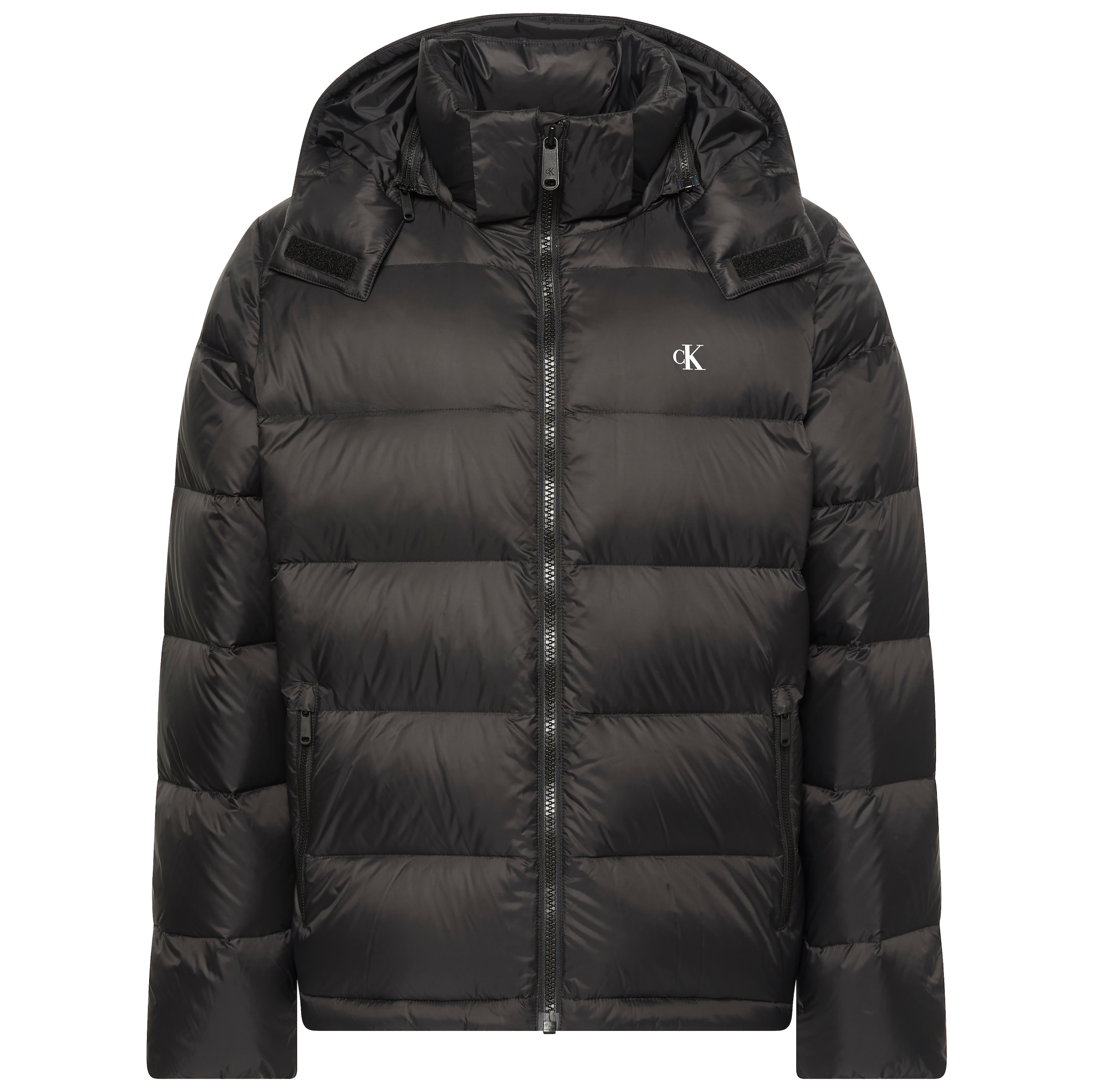 Calvin Klein Steppjacke »LS NYLN ZP OFF HD DW« mit Kapuze Kapuze, Regular Fit, warm wattiert