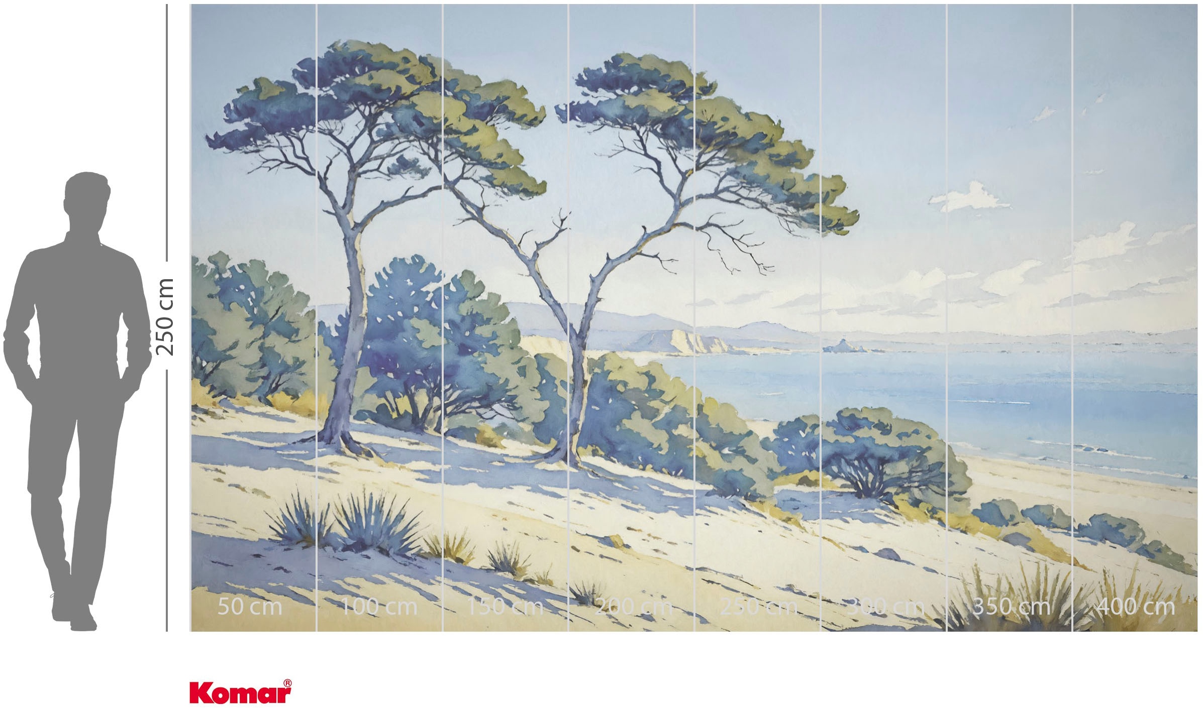 Komar Fototapete »Vlies Fototapete - Sandy Coast - Größe 400 x 250 cm« Motiv | bedruckt glatt