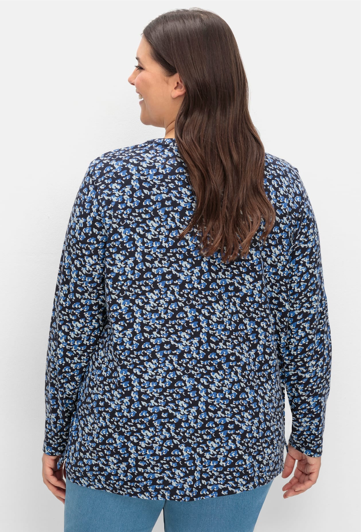 Sheego Langarmshirt »Rundhalsshirt«, (1 tlg.)