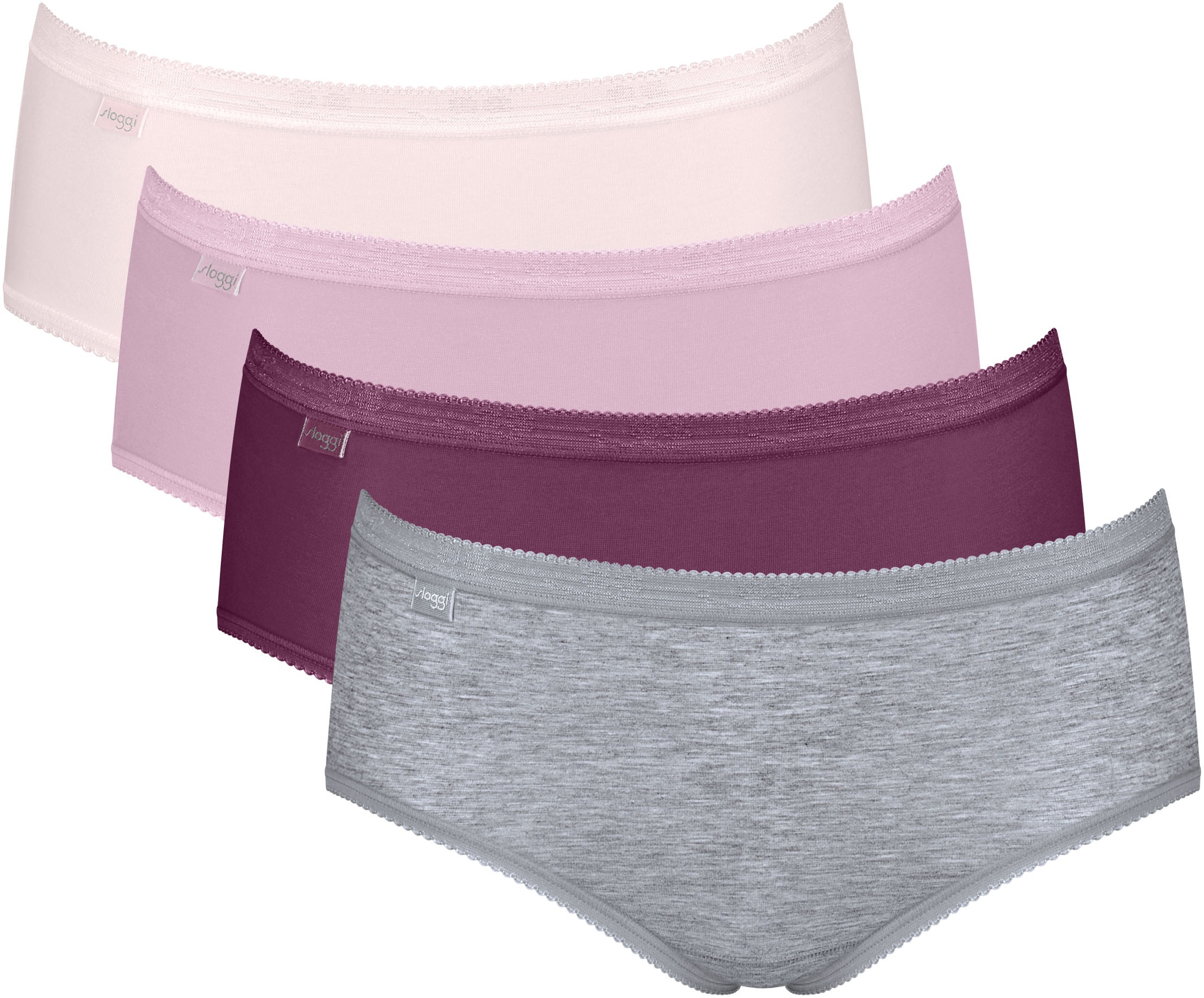 sloggi Midislip "Basic+", (4er Pack), Baumwollmix, elastisch, weiche Nähte, günstig online kaufen