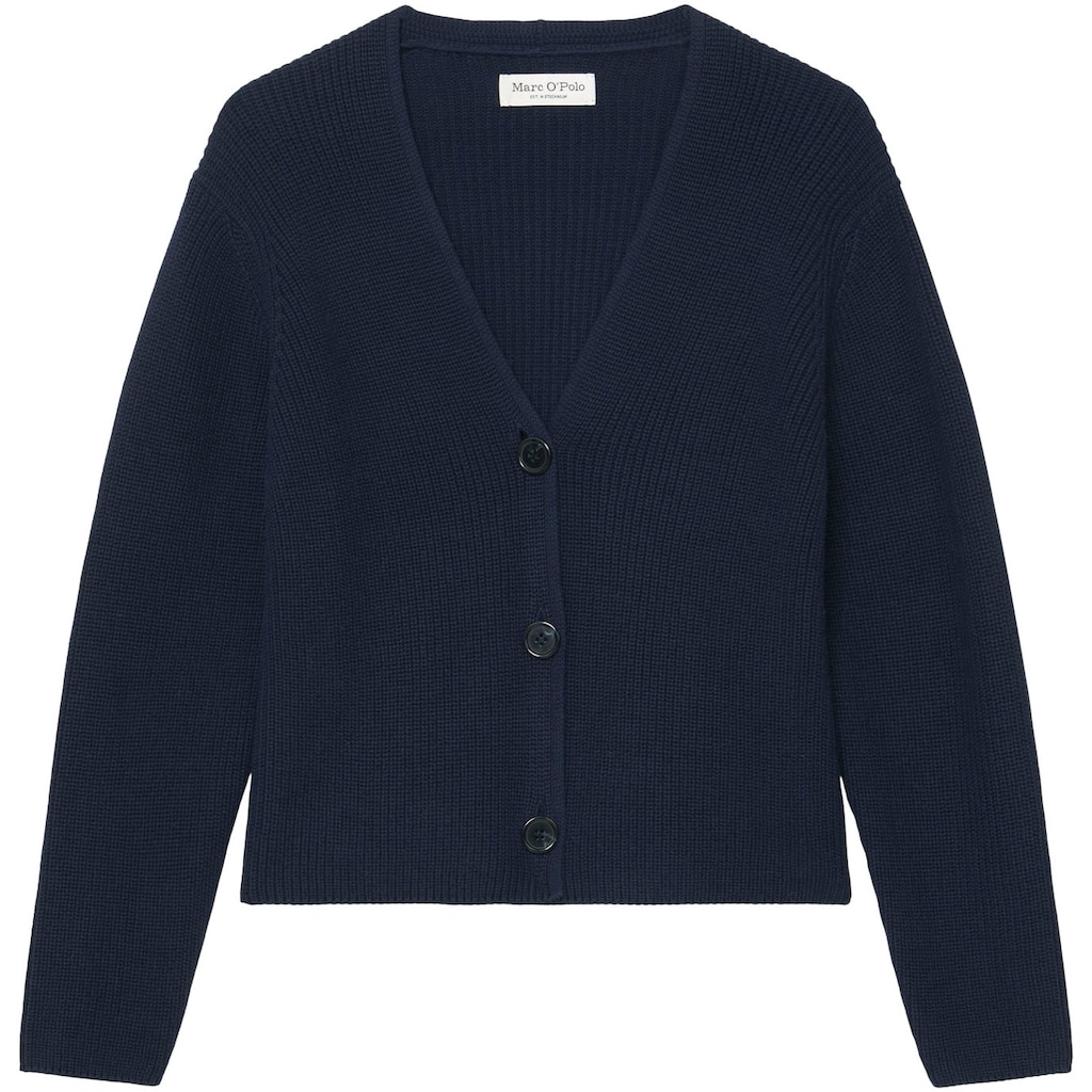 Marc O'Polo Strickjacke, in kurzer, gerader Form