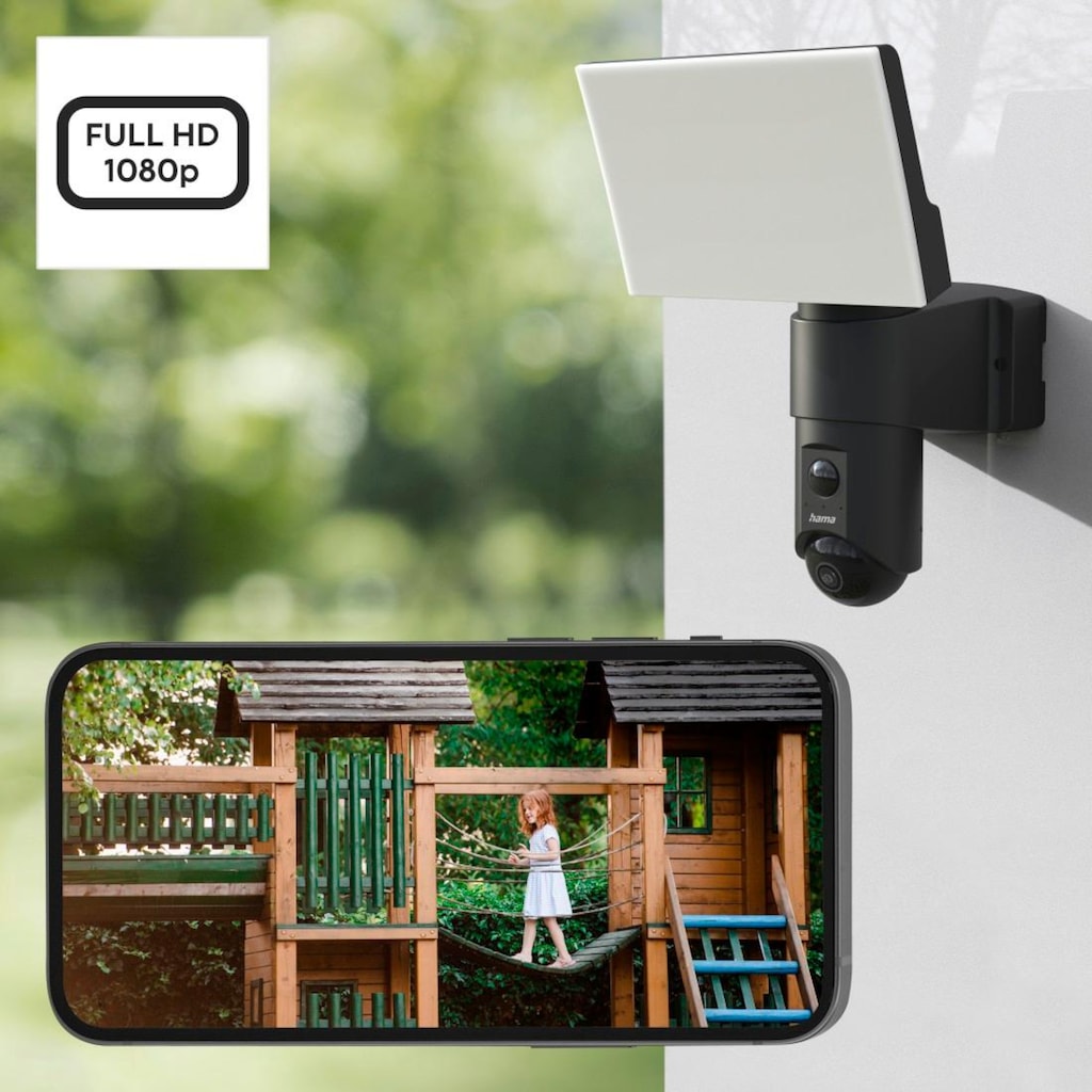 Hama Überwachungskamera »Outdoor Kamera WLAN-Licht u. Bewegungsmelder Full HD mit Nachtsicht«, Außenbereich