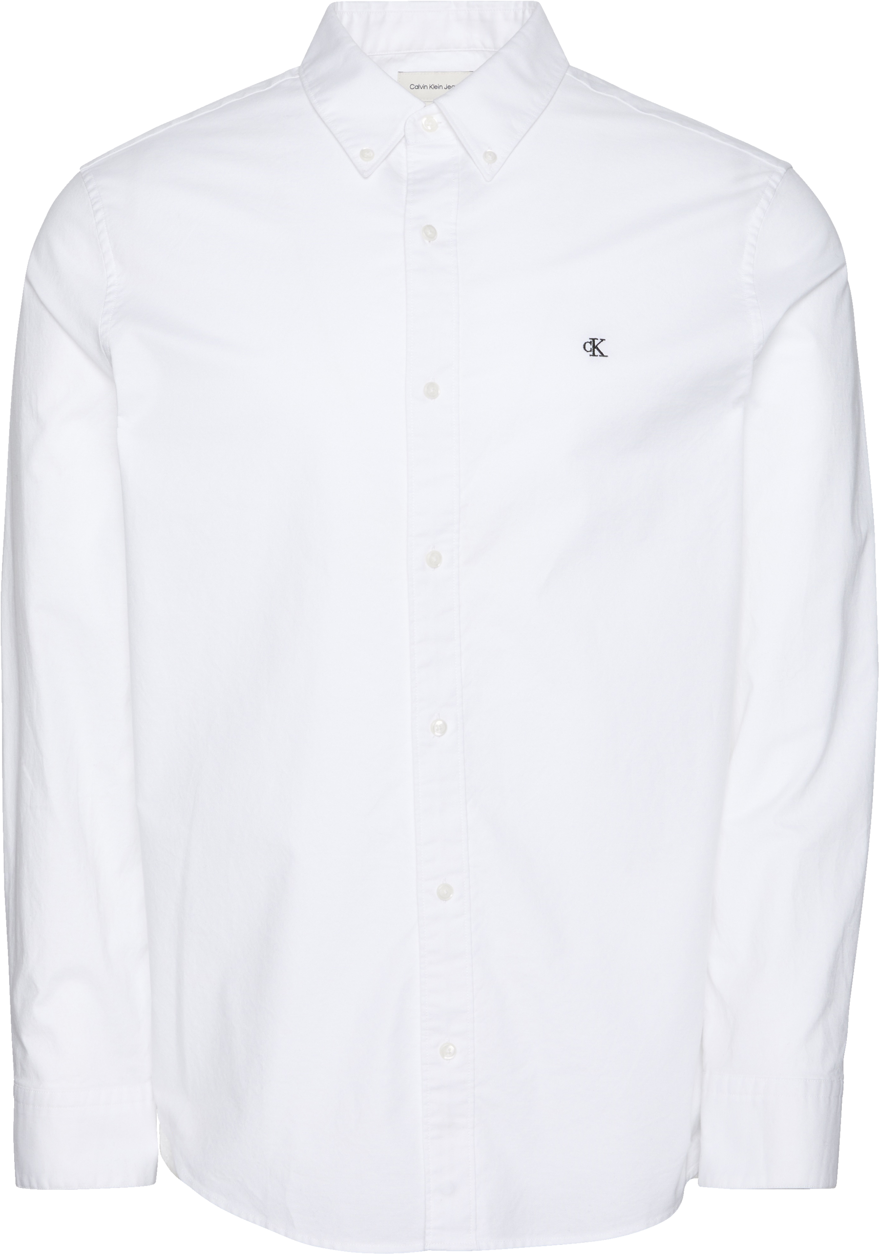 Calvin Klein Jeans Langarmhemd Button-Down-Kragen, Baumwoll-Stretch