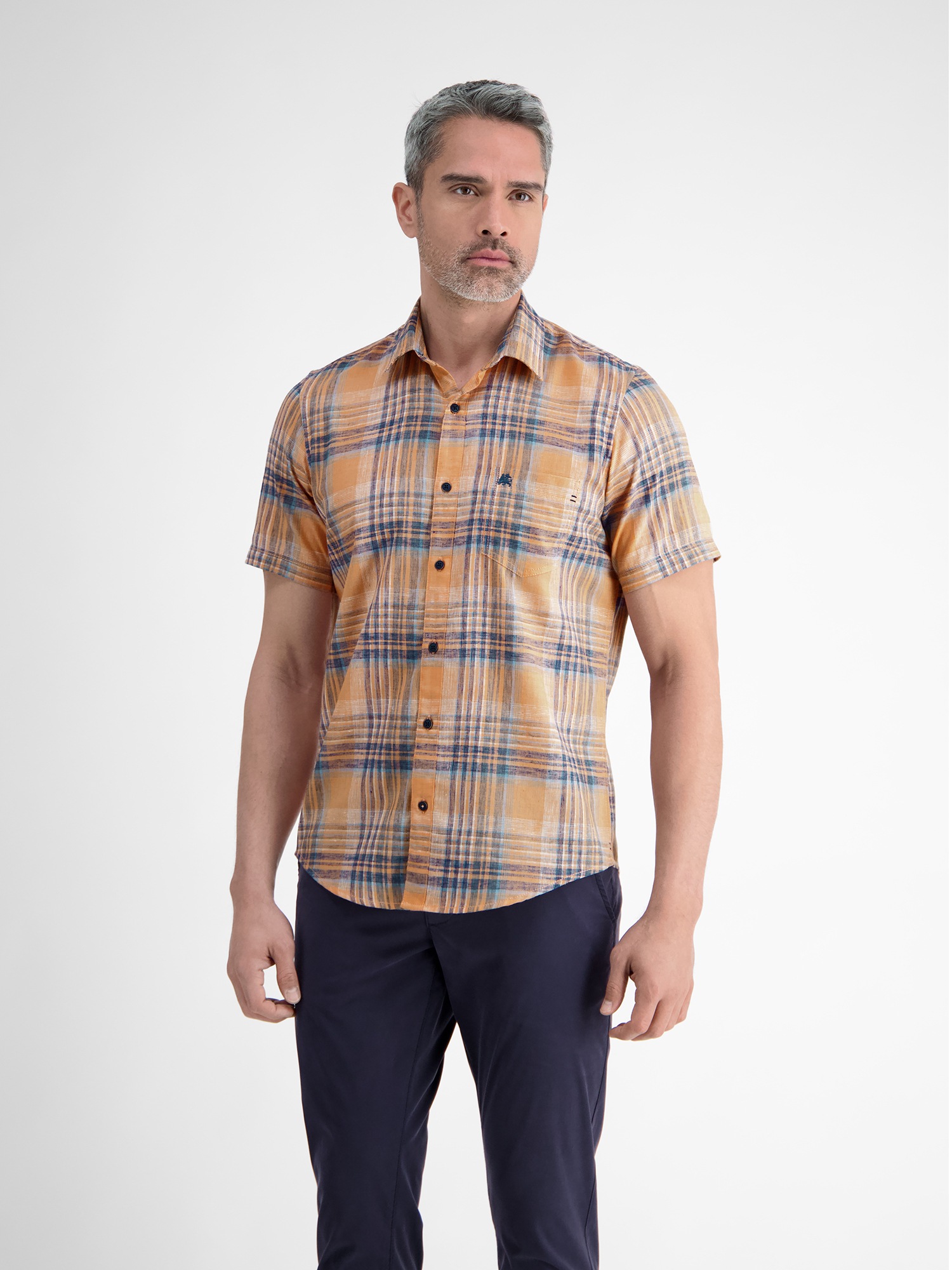 LERROS Kurzarmhemd "Herren Karohemd in leichter Strukturqualität" günstig online kaufen