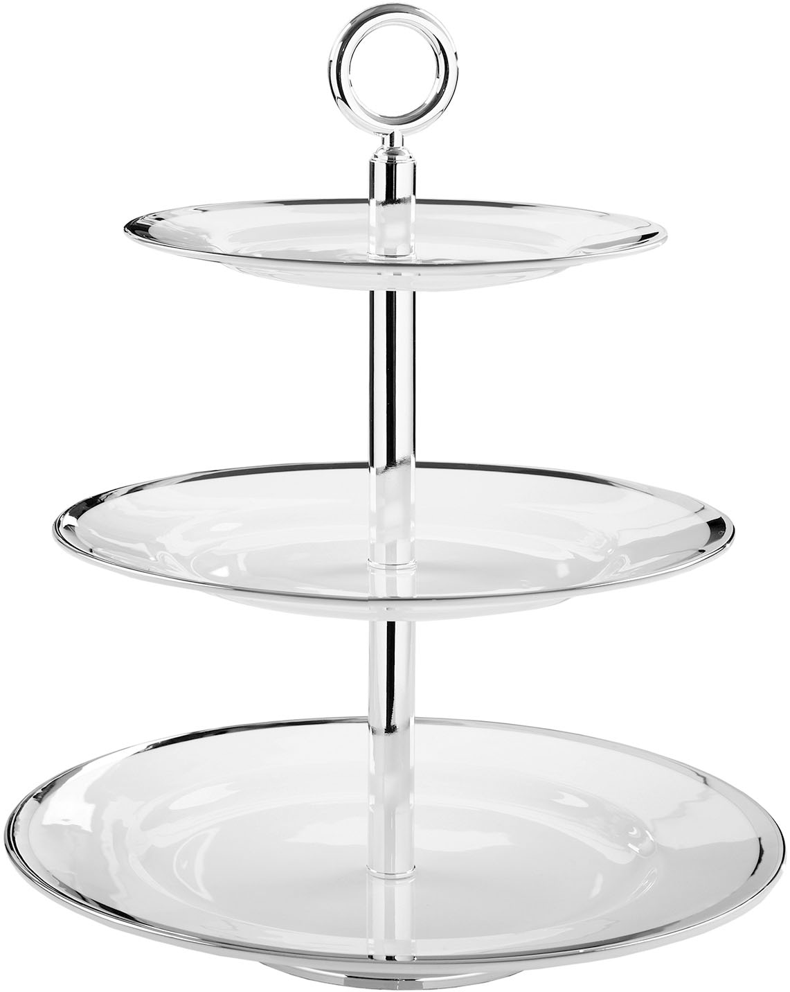 Fink Etagere "PLATINUM" Servierplatte mit Platinumrand, mit 3 Etagen, Höhe günstig online kaufen
