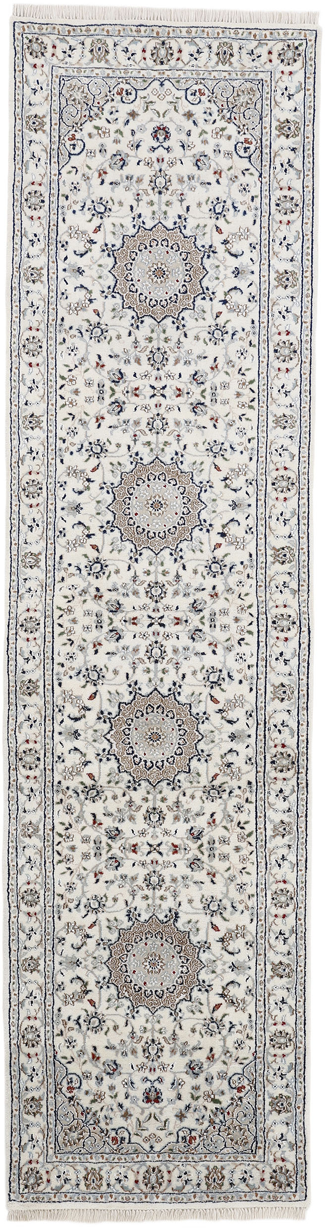 Woven Arts Orientteppich "Nain, auch als Läufer" rechteckig 15 mm Höhe handgeknüpft, mit Fransen, reine Wolle, Wohnzimmer