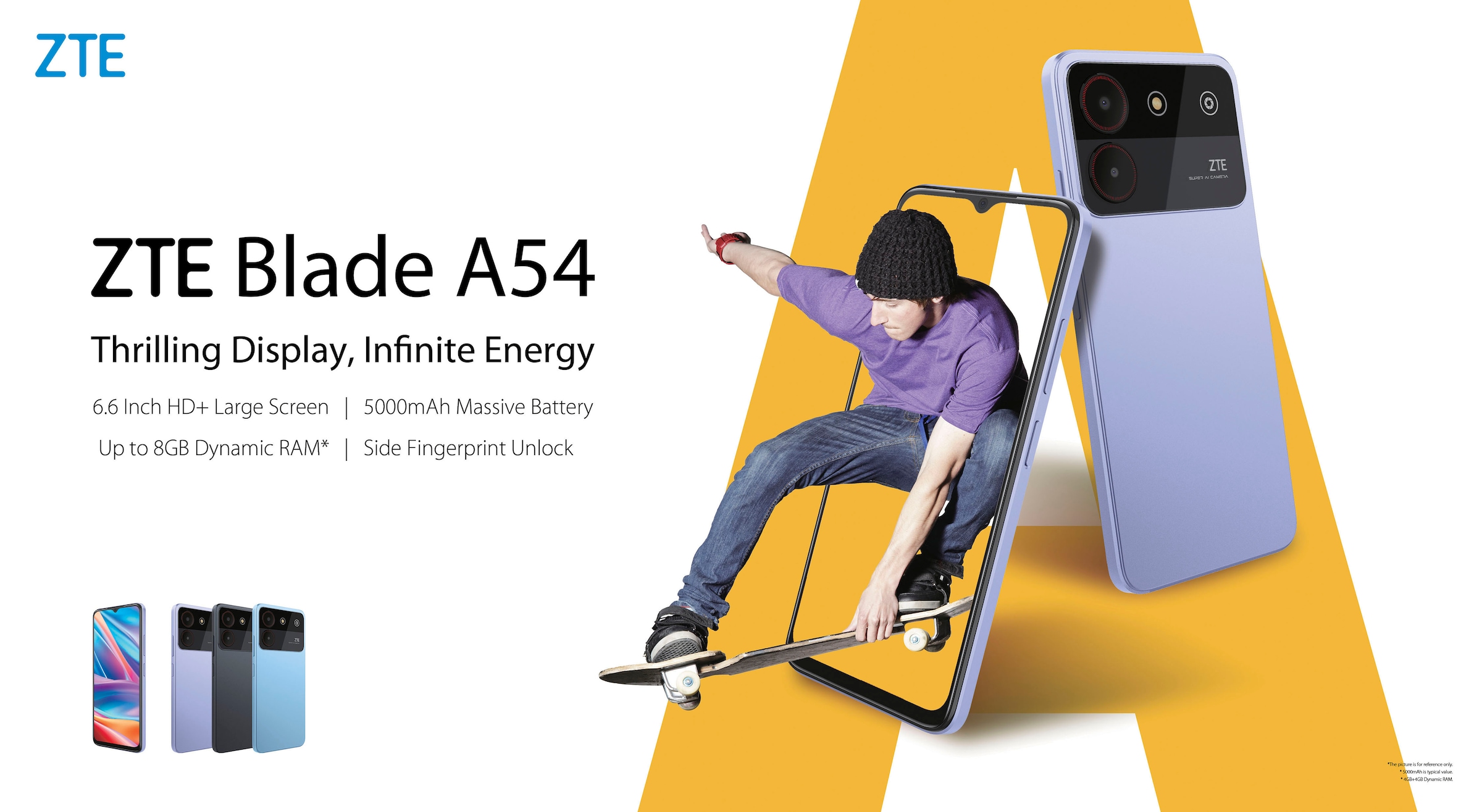 ZTE Smartphone »Blade A54« grau